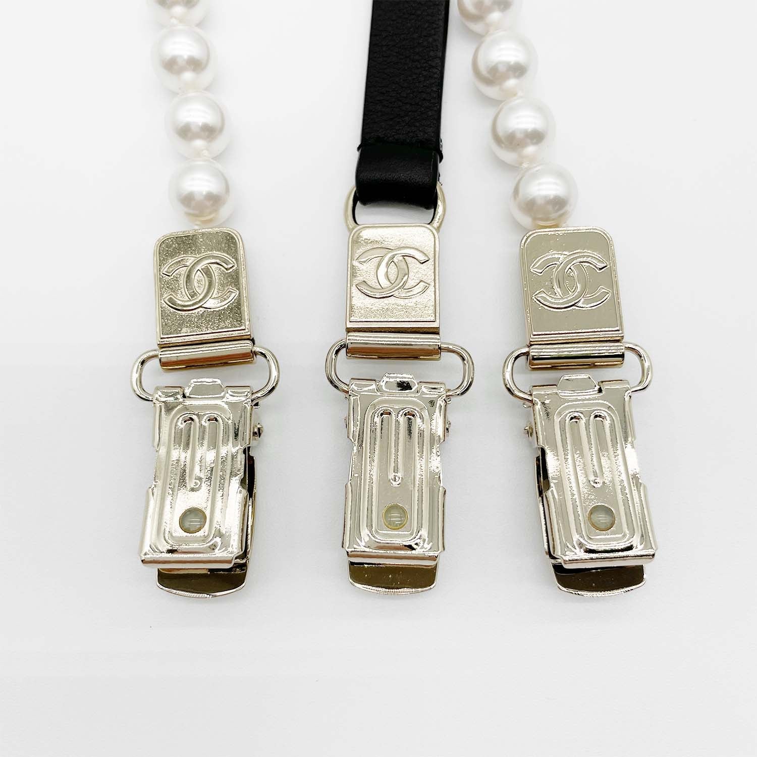 CHANEL シャネル サスペンダー ココマーク パール Sサイズ 21年製 ベルト
