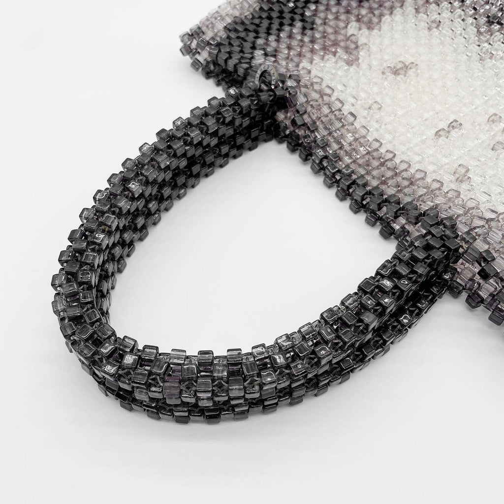 ANTEPRIMA アンテプリマ ハンドバッグ ワイヤー ビーズ グラデーション グレー マチあり♪