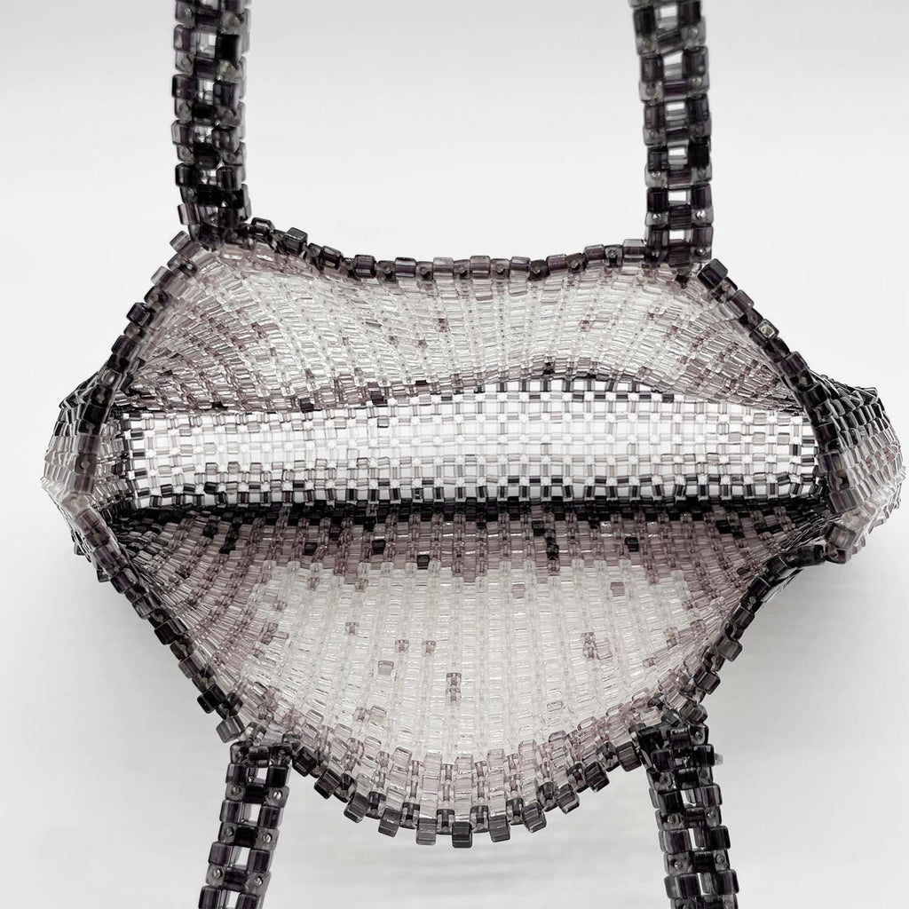 ANTEPRIMA アンテプリマ ハンドバッグ ワイヤー ビーズ グラデーション グレー マチあり♪