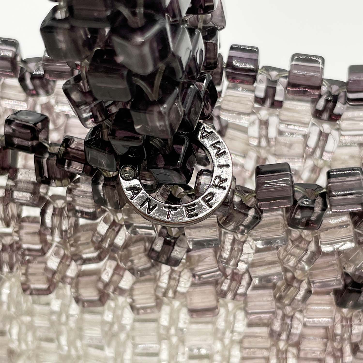 ANTEPRIMA アンテプリマ ハンドバッグ ワイヤー ビーズ グラデーション グレー マチあり♪