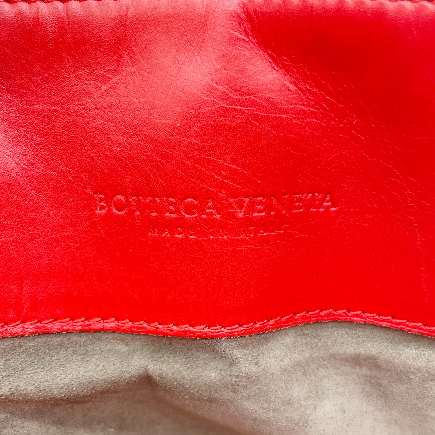 BOTTEGA VENETA ボッテガヴェネタ ハンドバッグ ローマ イントレチャート レッド 鍵付