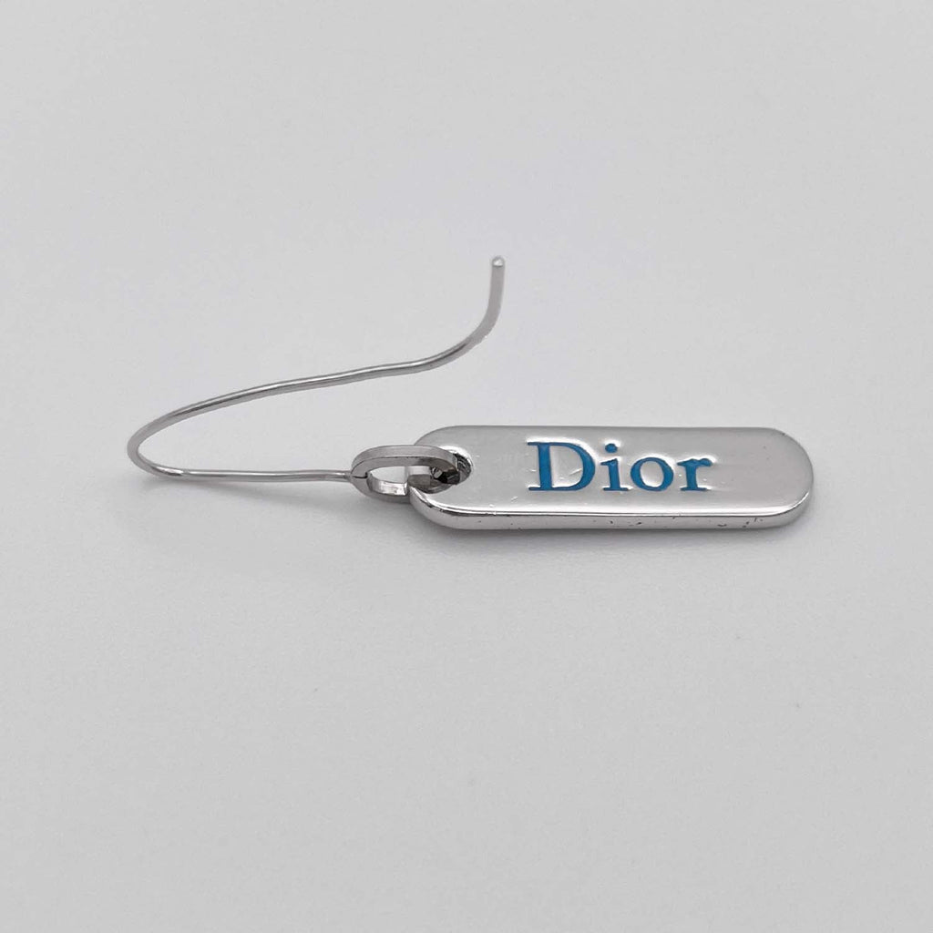 ChristianDior ディオール ピアス ロゴ アメリカン スイング シルバー