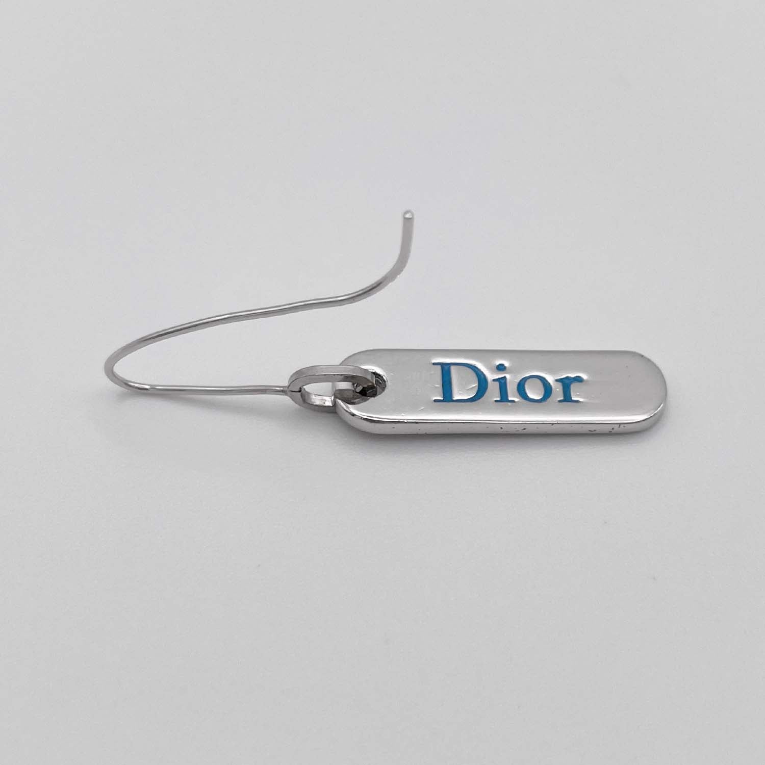 ChristianDior ディオール ピアス ロゴ アメリカン スイング シルバー