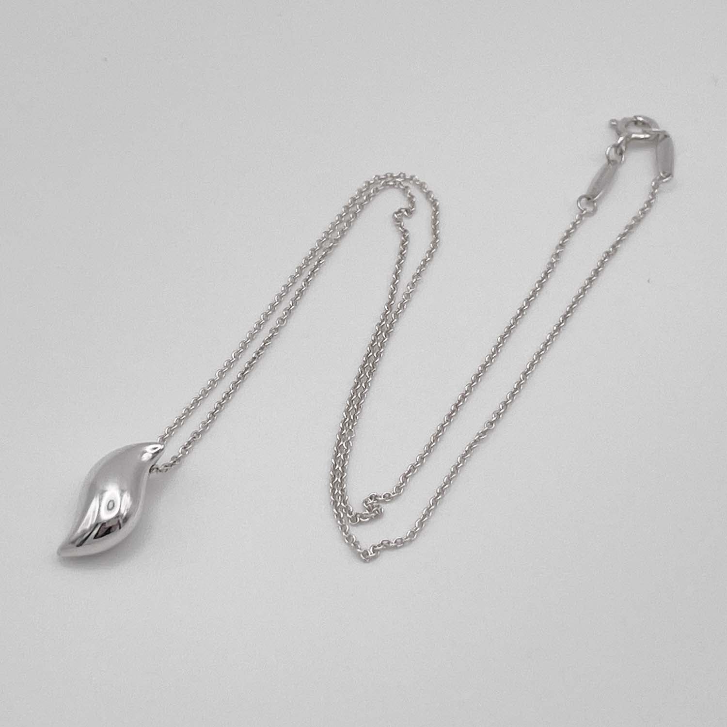 Tiffany&Co. ティファニー ネックレス エルサペレッティ リーフ 立体 SV925ペンダント