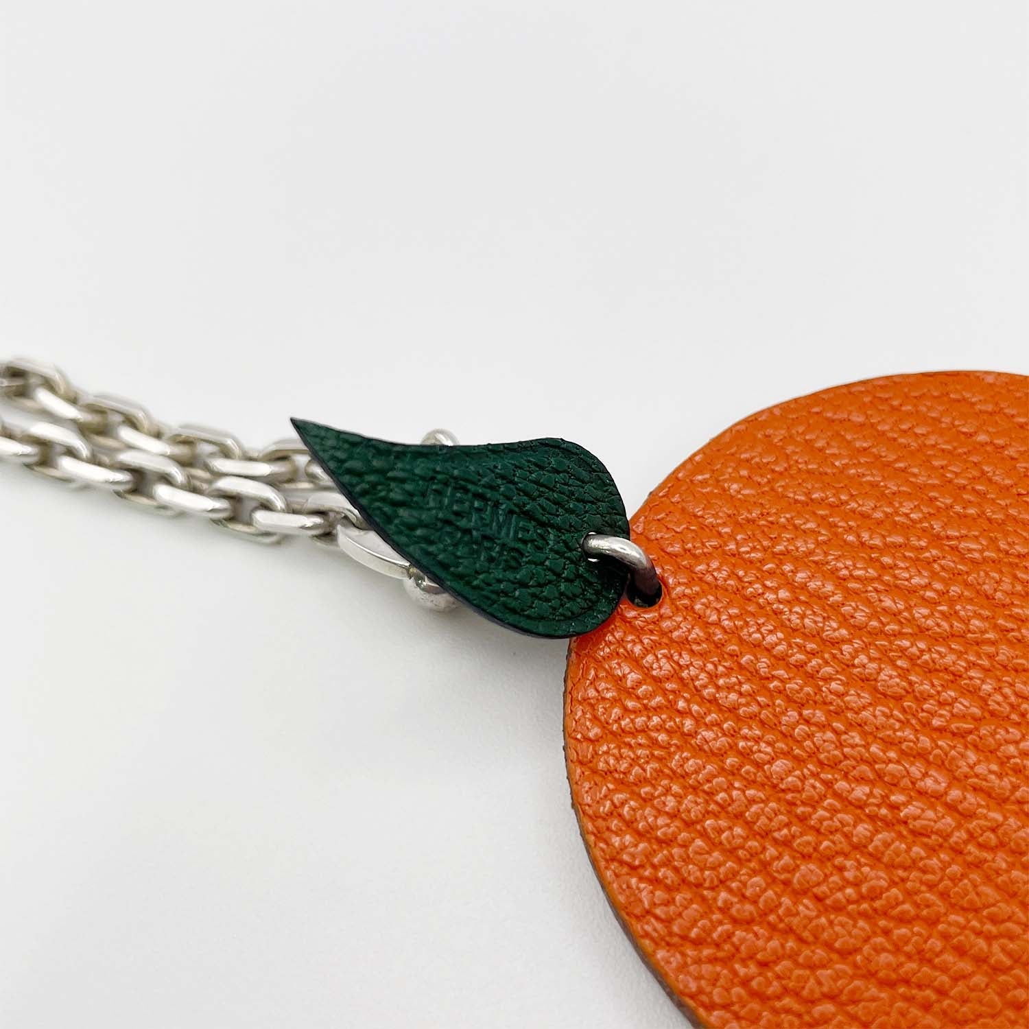 HERMES フルーツチャーム オレンジ バッグチャーム キーホルダー SV925