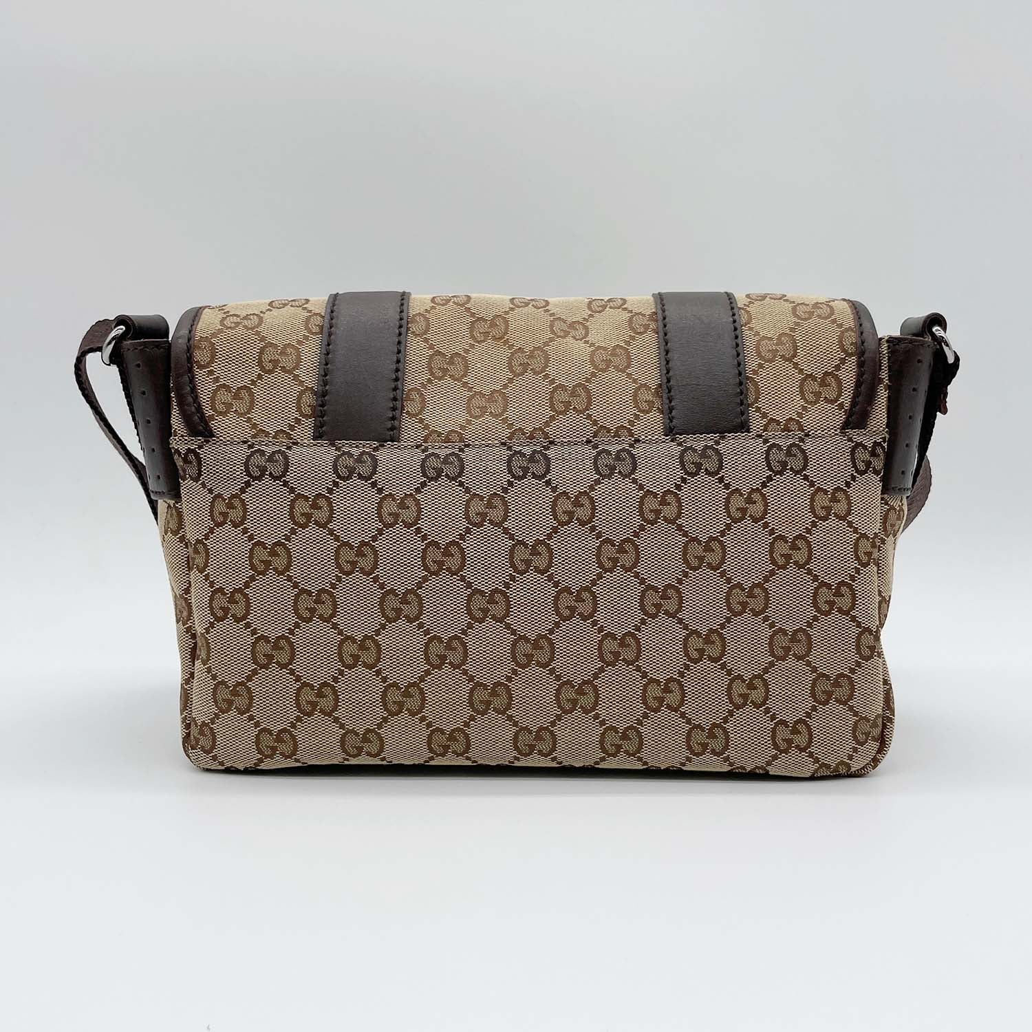 GUCCI グッチ ショルダーバッグ GGキャンバス メッセンジャー 145858 ブラウン