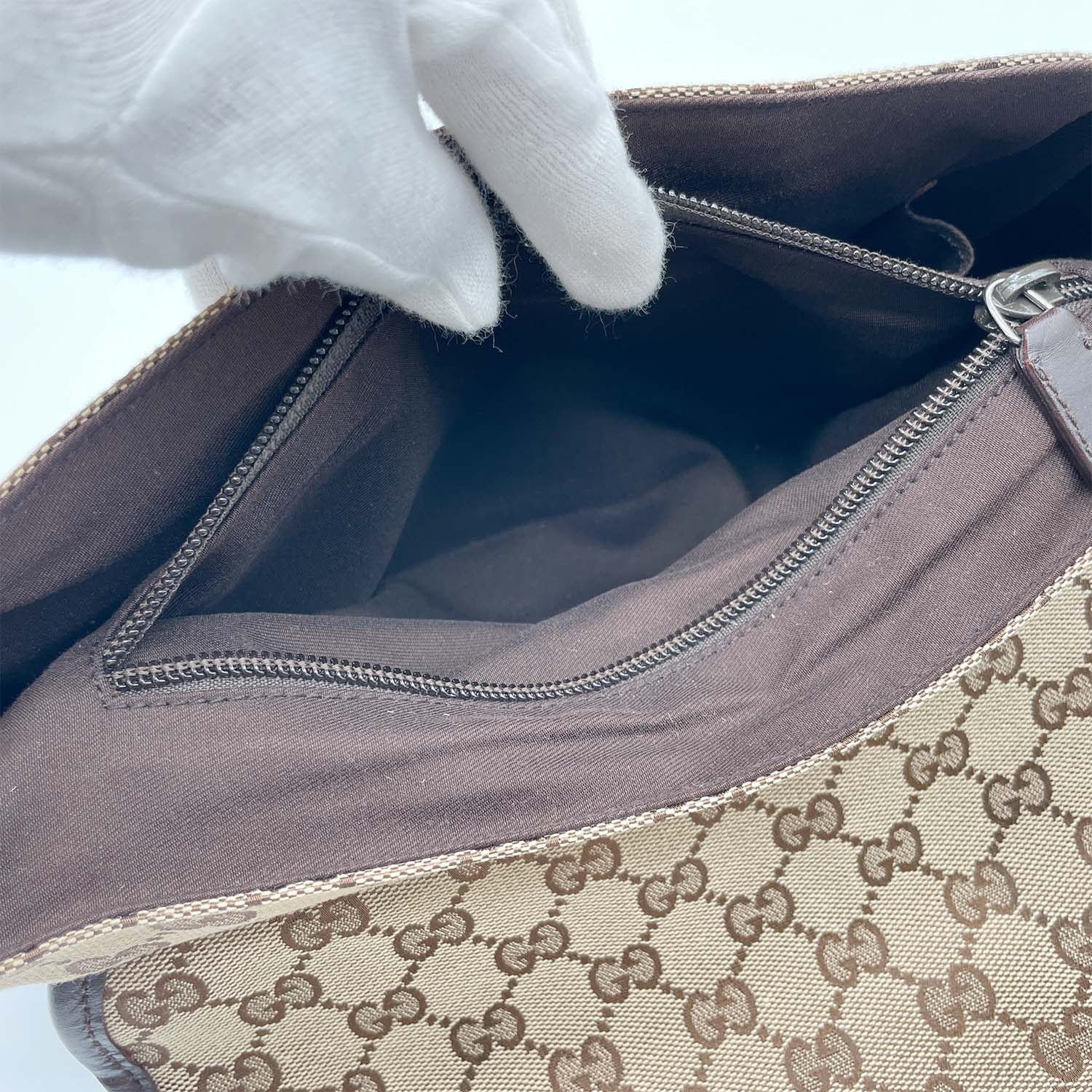 GUCCI グッチ ショルダーバッグ GGキャンバス メッセンジャー 145858 ブラウン