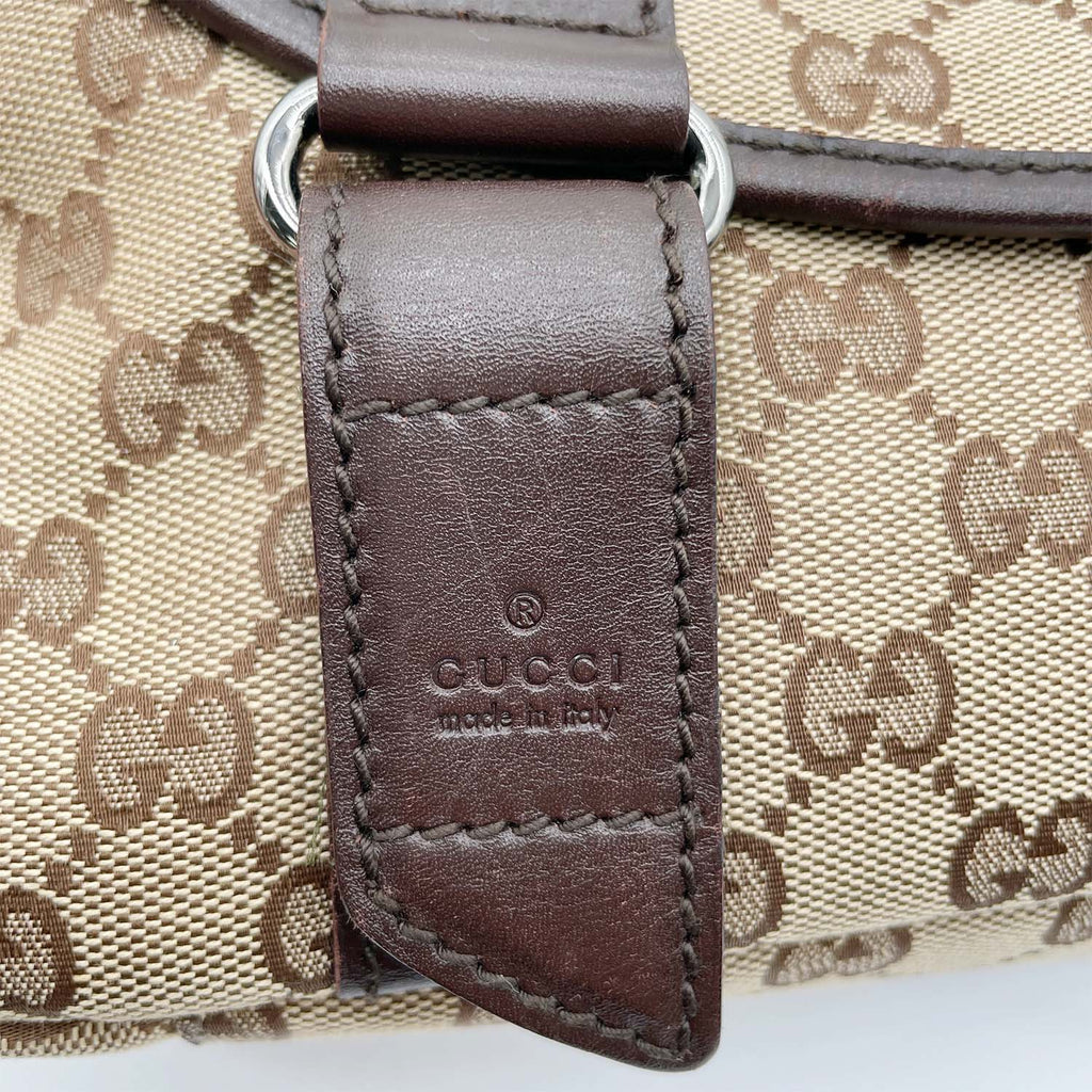 GUCCI グッチ ショルダーバッグ GGキャンバス メッセンジャー 145858 ブラウン