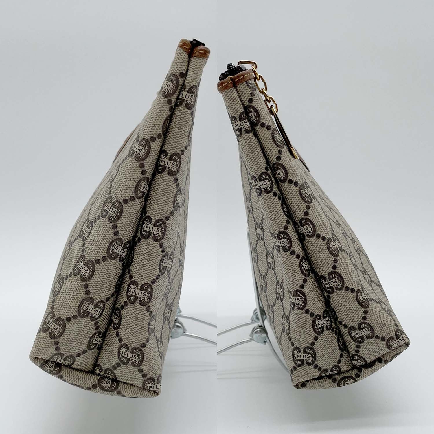 GUCCI グッチ 28cm×17cm ポーチ ケース GGプラス オールド ヴィンテージ ブラウン