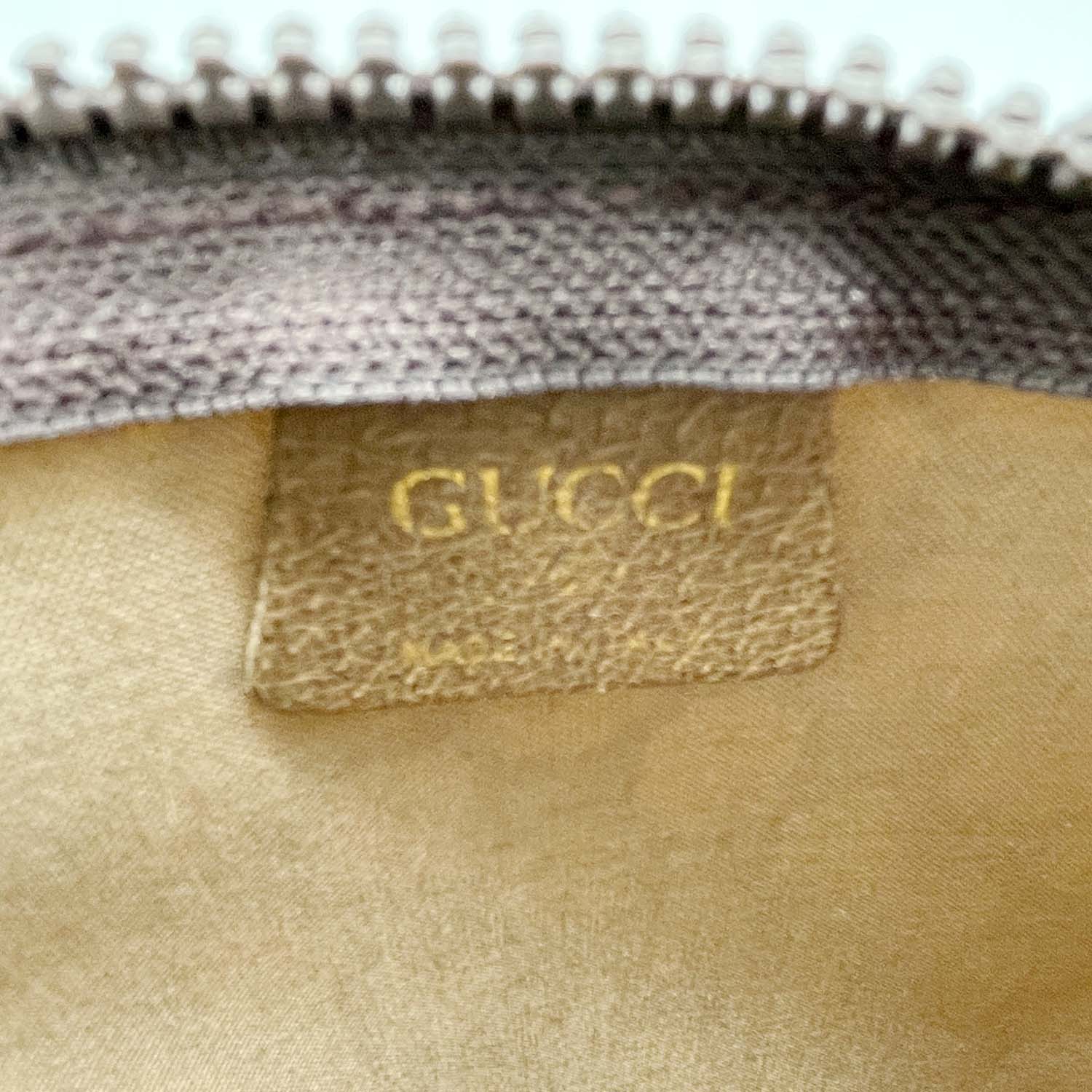 GUCCI グッチ 28cm×17cm ポーチ ケース GGプラス オールド ヴィンテージ ブラウン
