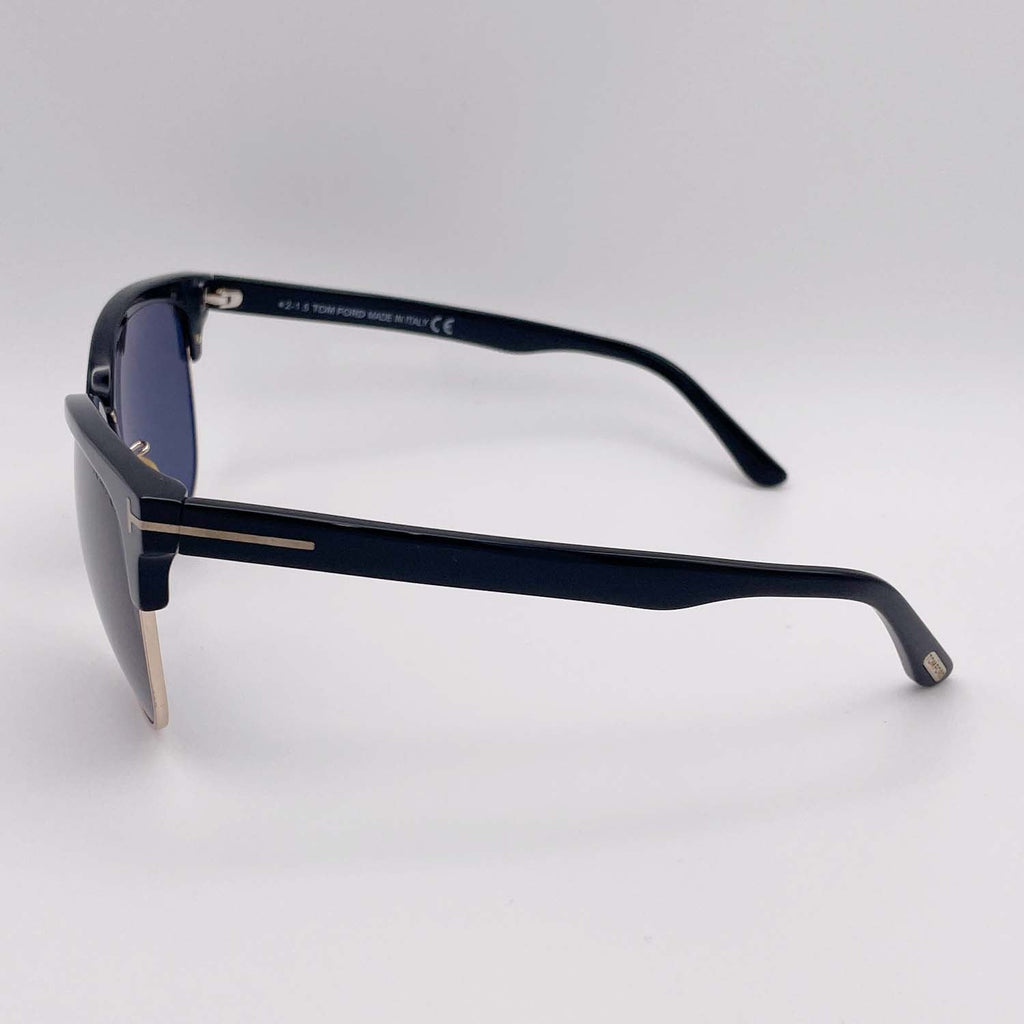 TOMFORD トムフォード サングラス Fany TF368 ブラック×ゴールド ブロウ ハーフリム