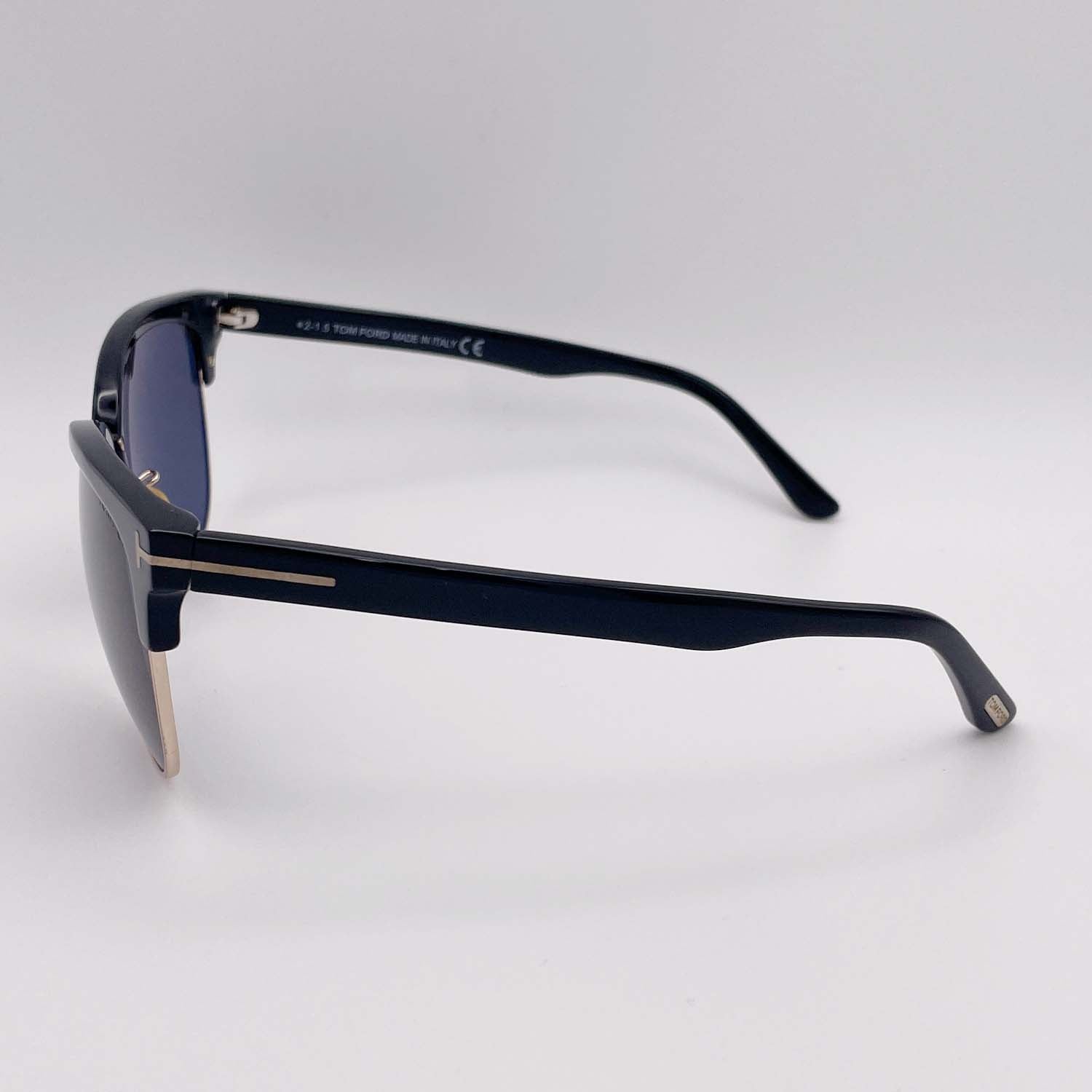 TOMFORD トムフォード サングラス Fany TF368 ブラック×ゴールド ブロウ ハーフリム