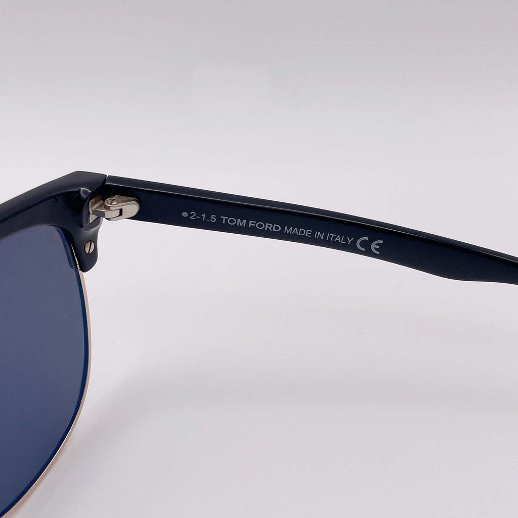 TOMFORD トムフォード サングラス Fany TF368 ブラック×ゴールド ブロウ ハーフリム