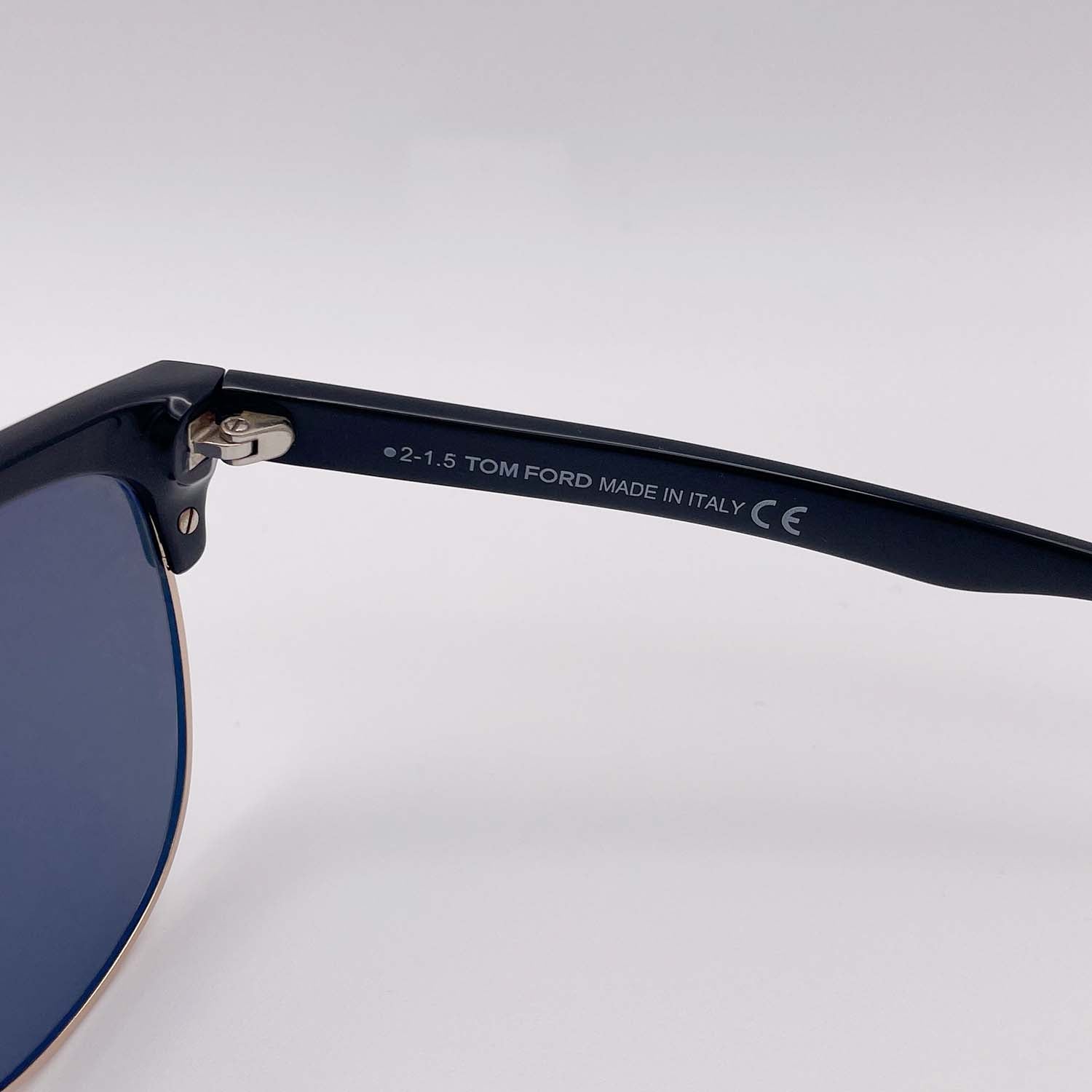 TOMFORD トムフォード サングラス Fany TF368 ブラック×ゴールド ブロウ ハーフリム