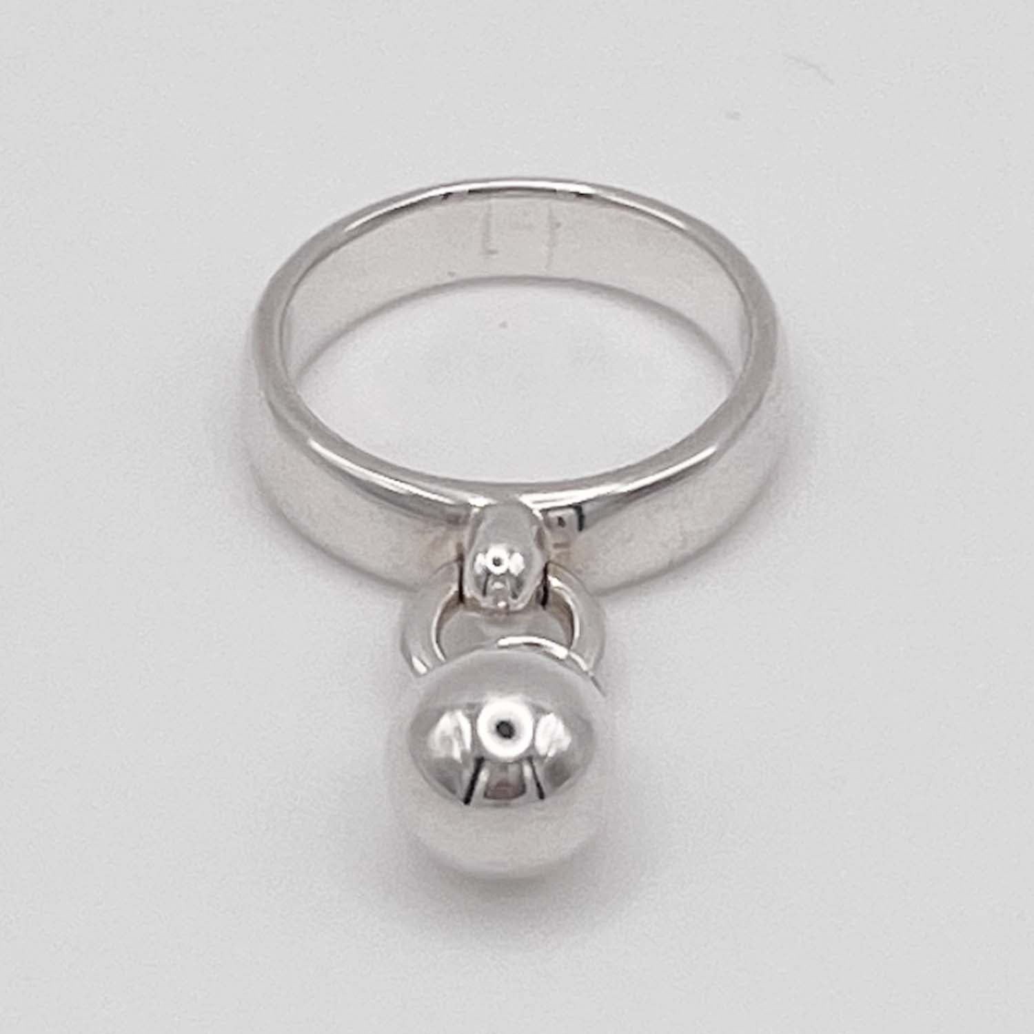美品 Tiffany&Co. ティファニー 11号 ボールダングル リング SV925 指輪 シルバー