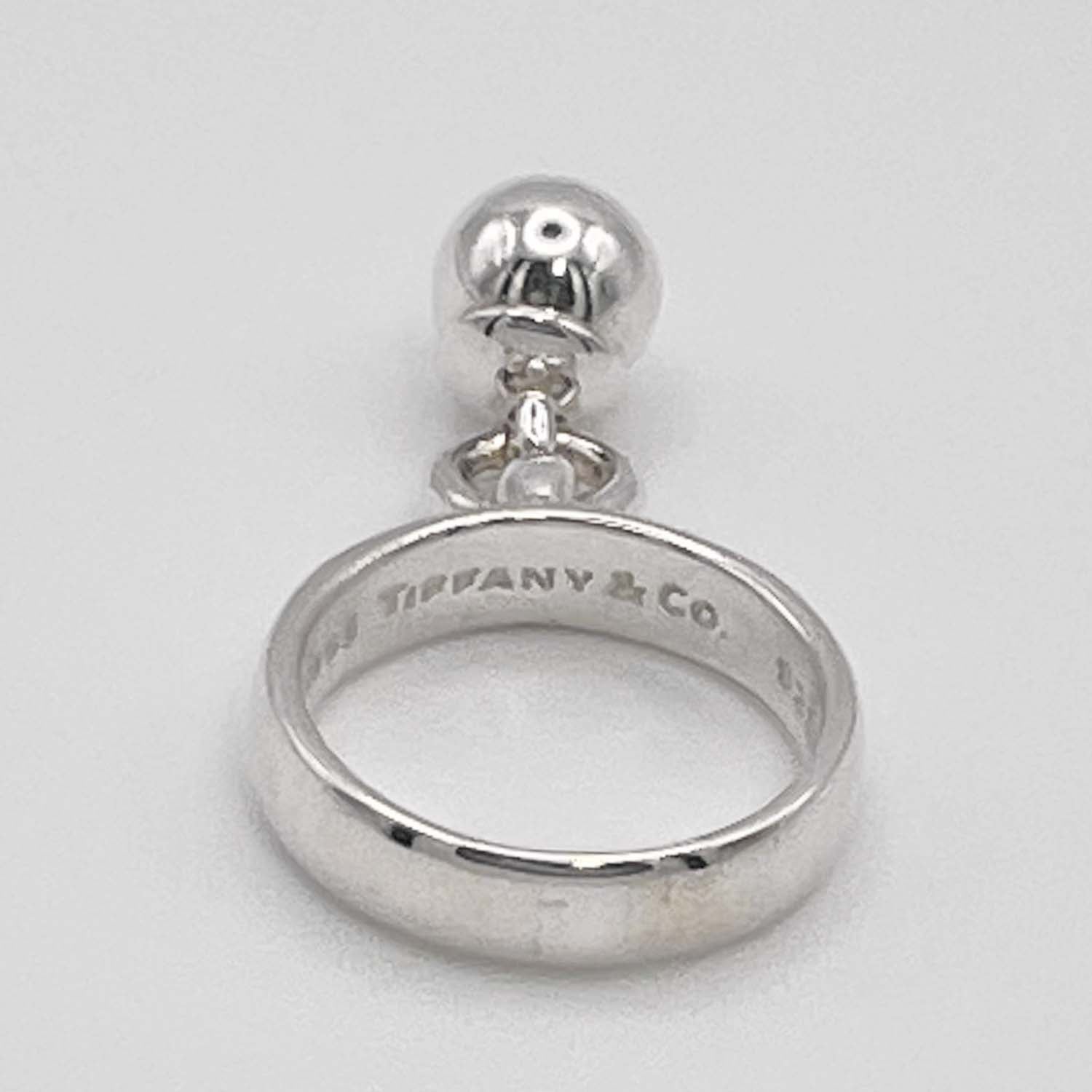 美品 Tiffany&Co. ティファニー 11号 ボールダングル リング SV925 指輪 シルバー