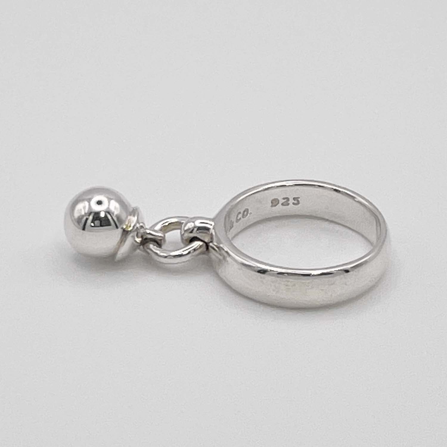 美品 Tiffany&Co. ティファニー 11号 ボールダングル リング SV925 指輪 シルバー