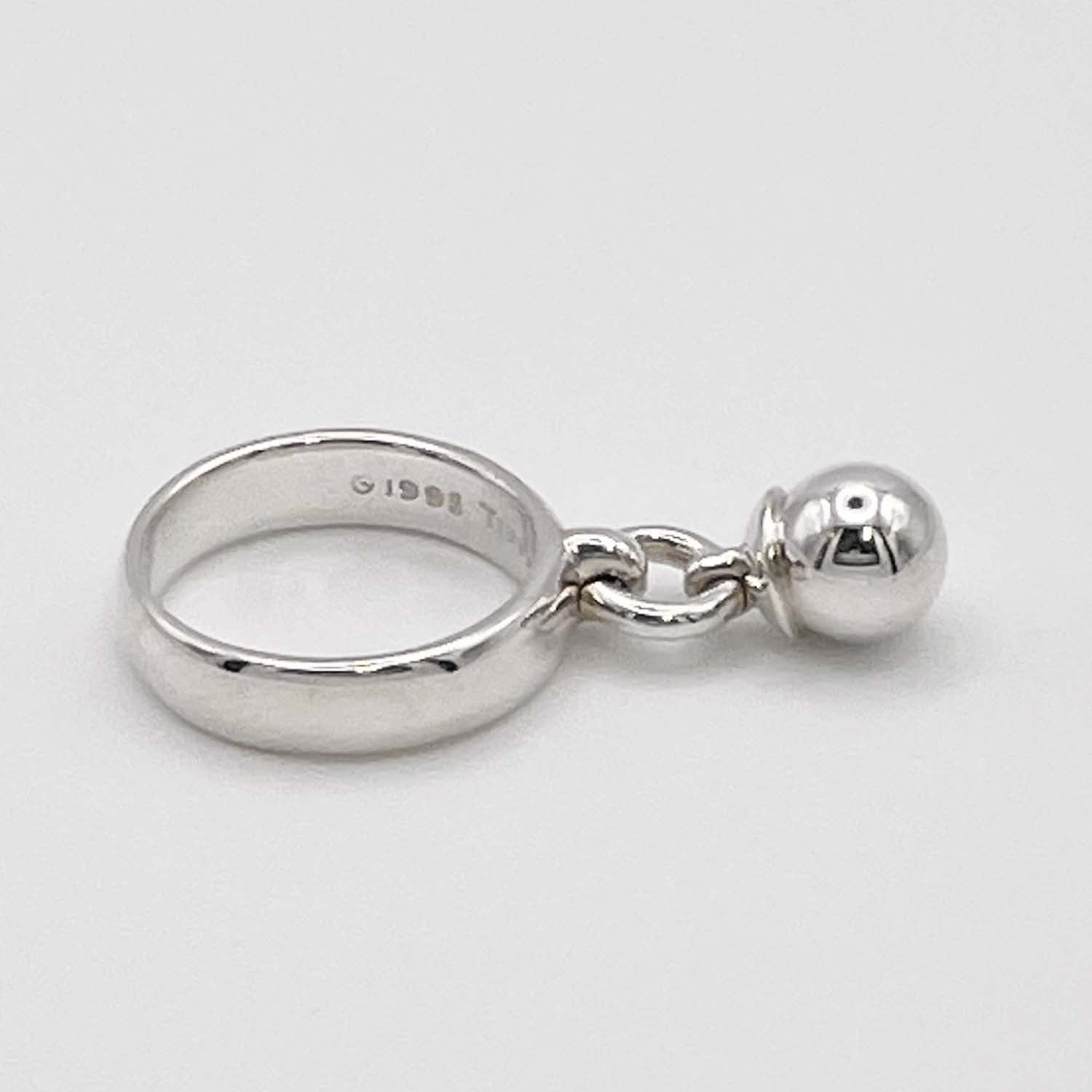 美品 Tiffany&Co. ティファニー 11号 ボールダングル リング SV925 指輪 シルバー