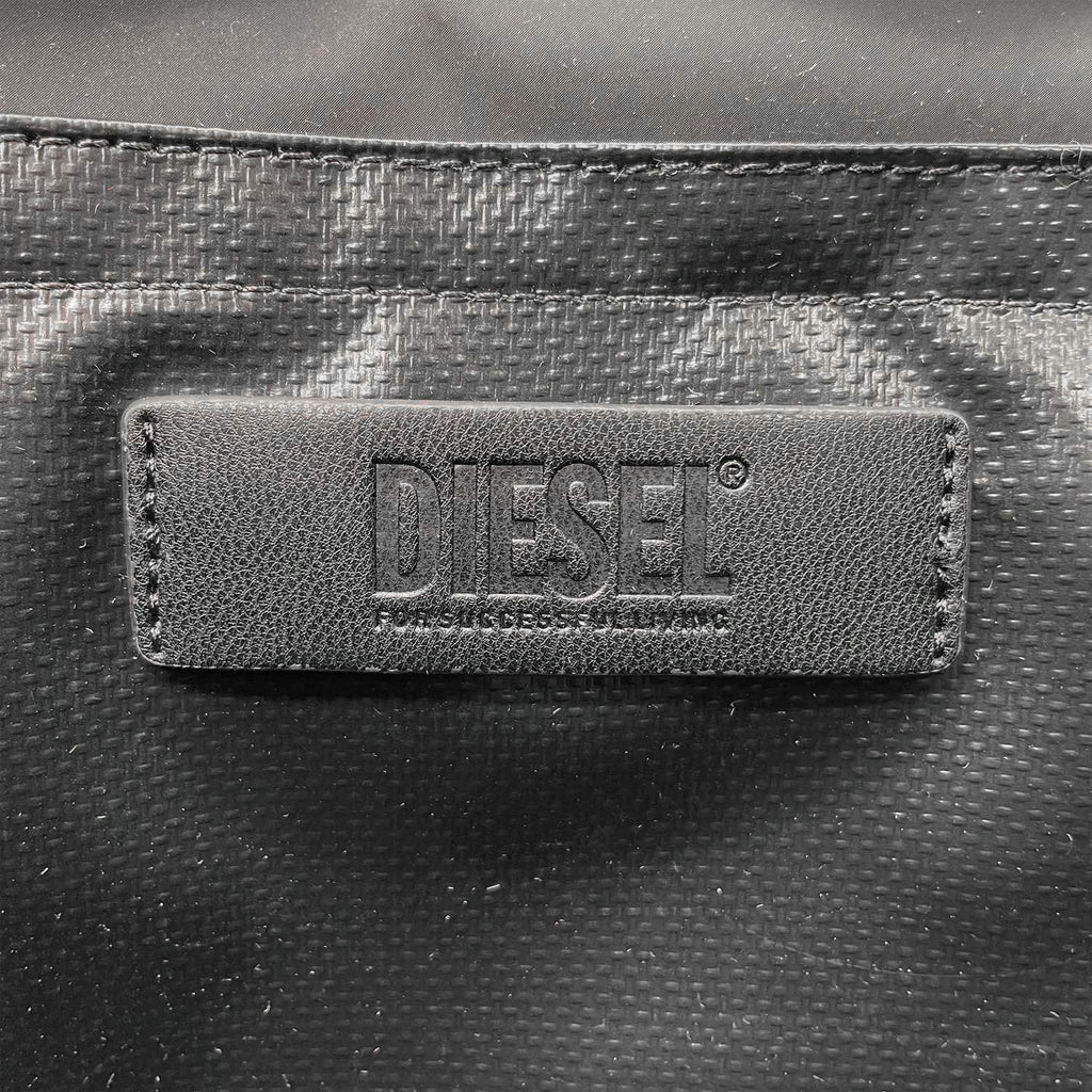 DIESEL ディーゼル 2WAYバッグ ロゴ ブラック ショルダー ハンド コーティングキャンバス