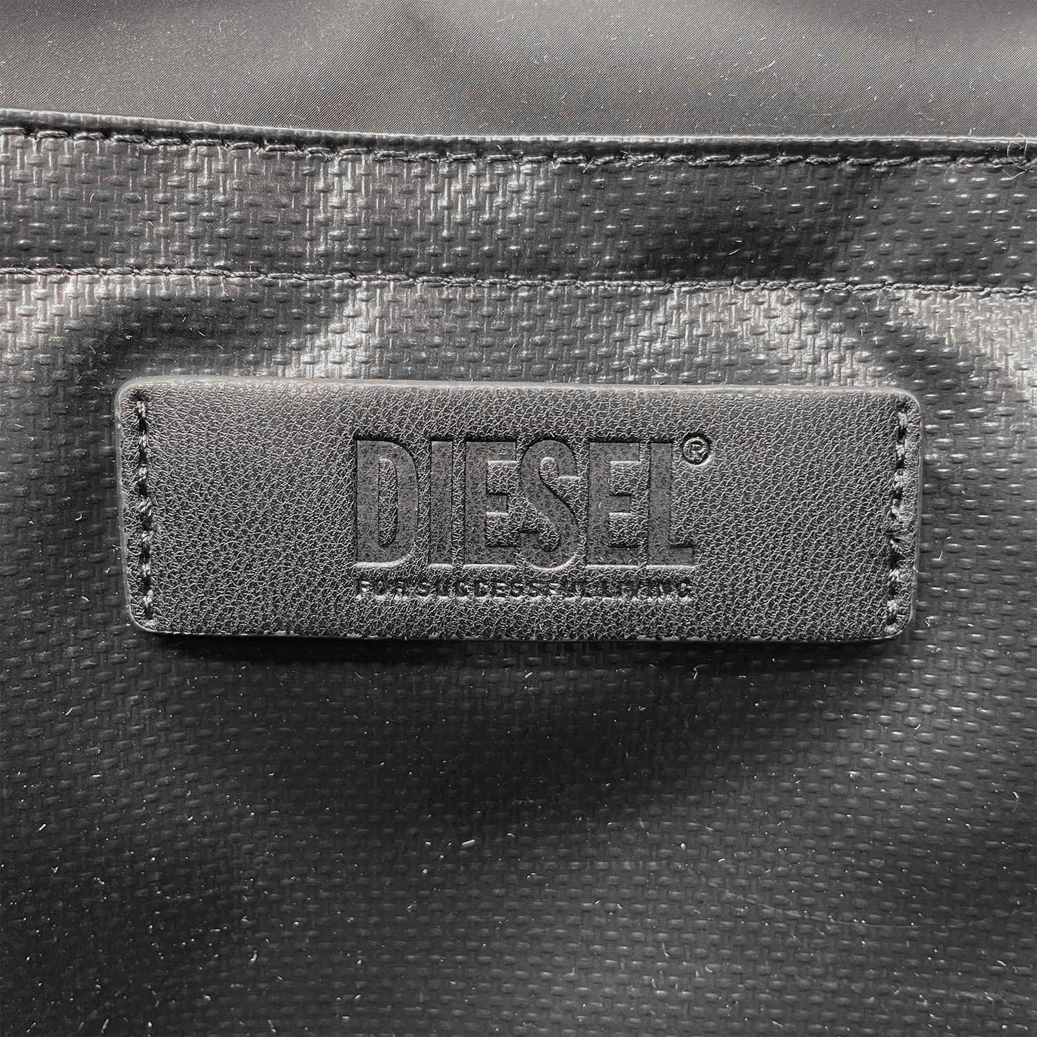 DIESEL ディーゼル 2WAYバッグ ロゴ ブラック ショルダー ハンド コーティングキャンバス