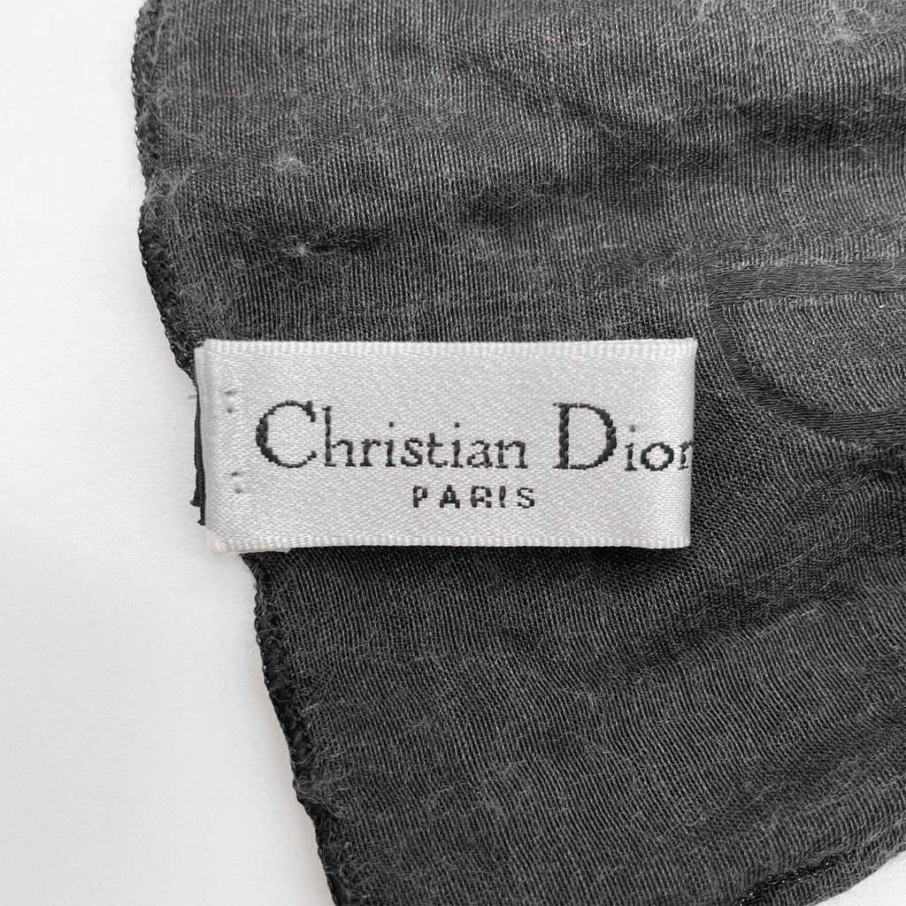 Dior ディオール ストール スカーフ 短冊 ロゴ シャーリング コットン