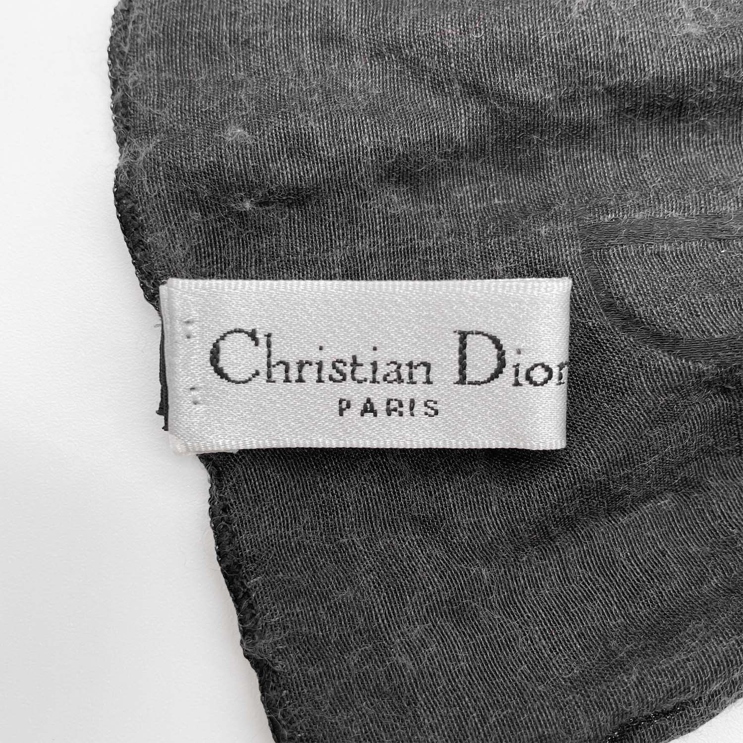 Dior ディオール ストール スカーフ 短冊 ロゴ シャーリング コットン