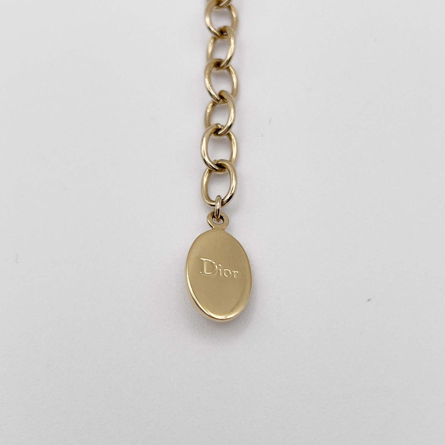 Dior ディオール CDロゴパール ブレスレット 最大18cm バングル 華奢