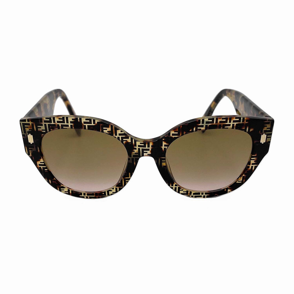 FENDI フェンディ サングラス FF0452/F/S ズッカFF柄×ハバナ キャットアイ ウェア