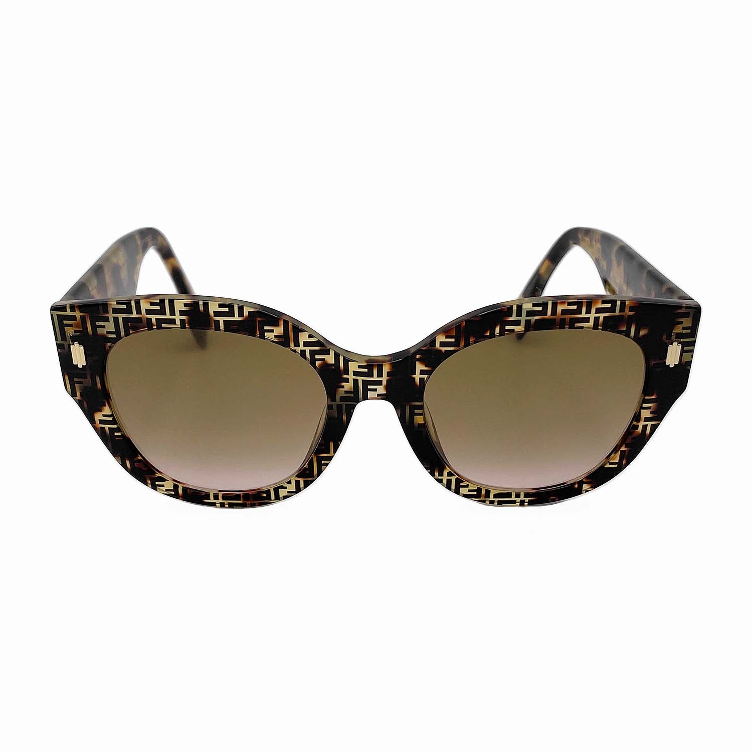 FENDI フェンディ サングラス FF0452/F/S ズッカFF柄×ハバナ キャットアイ ウェア