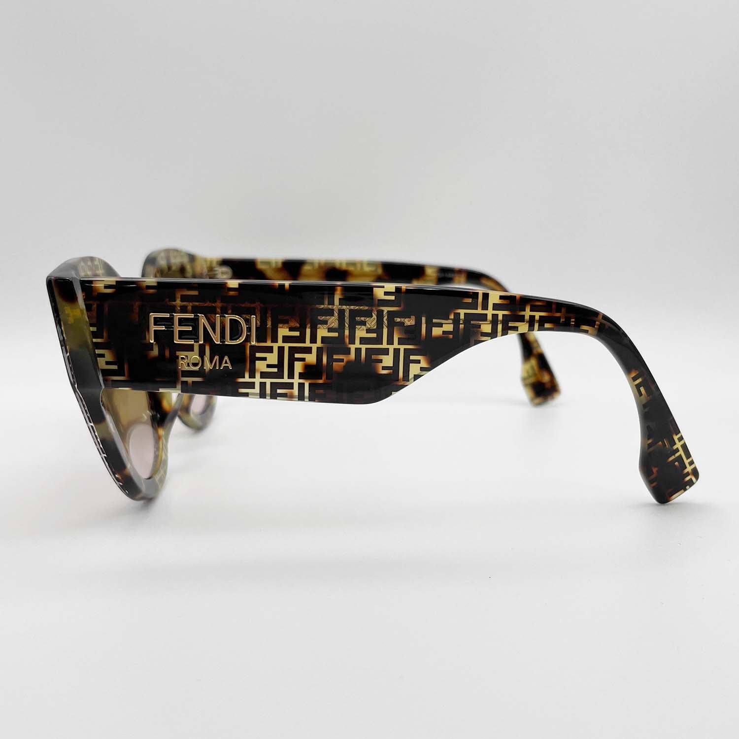 FENDI フェンディ サングラス FF0452/F/S ズッカFF柄×ハバナ キャットアイ ウェア