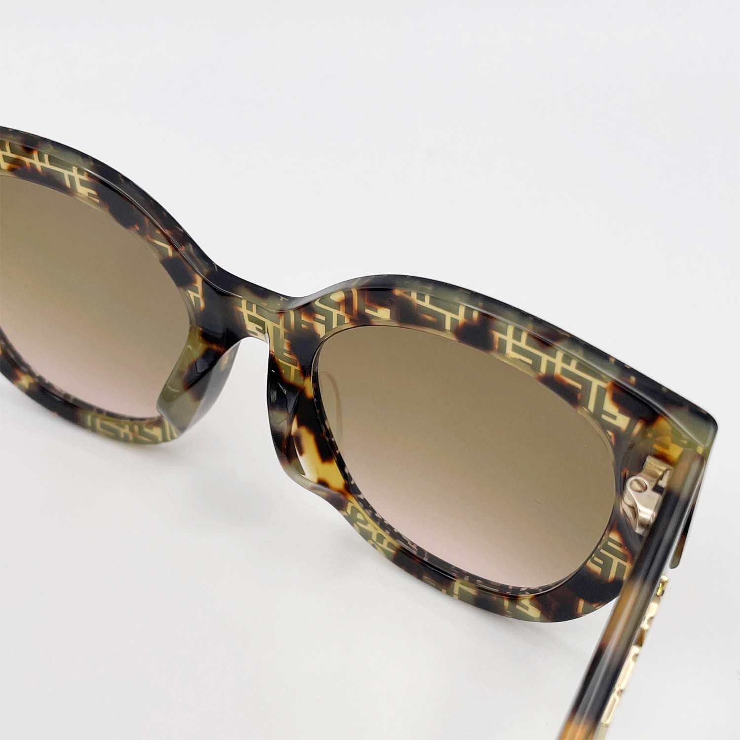 FENDI フェンディ サングラス FF0452/F/S ズッカFF柄×ハバナ キャットアイ ウェア