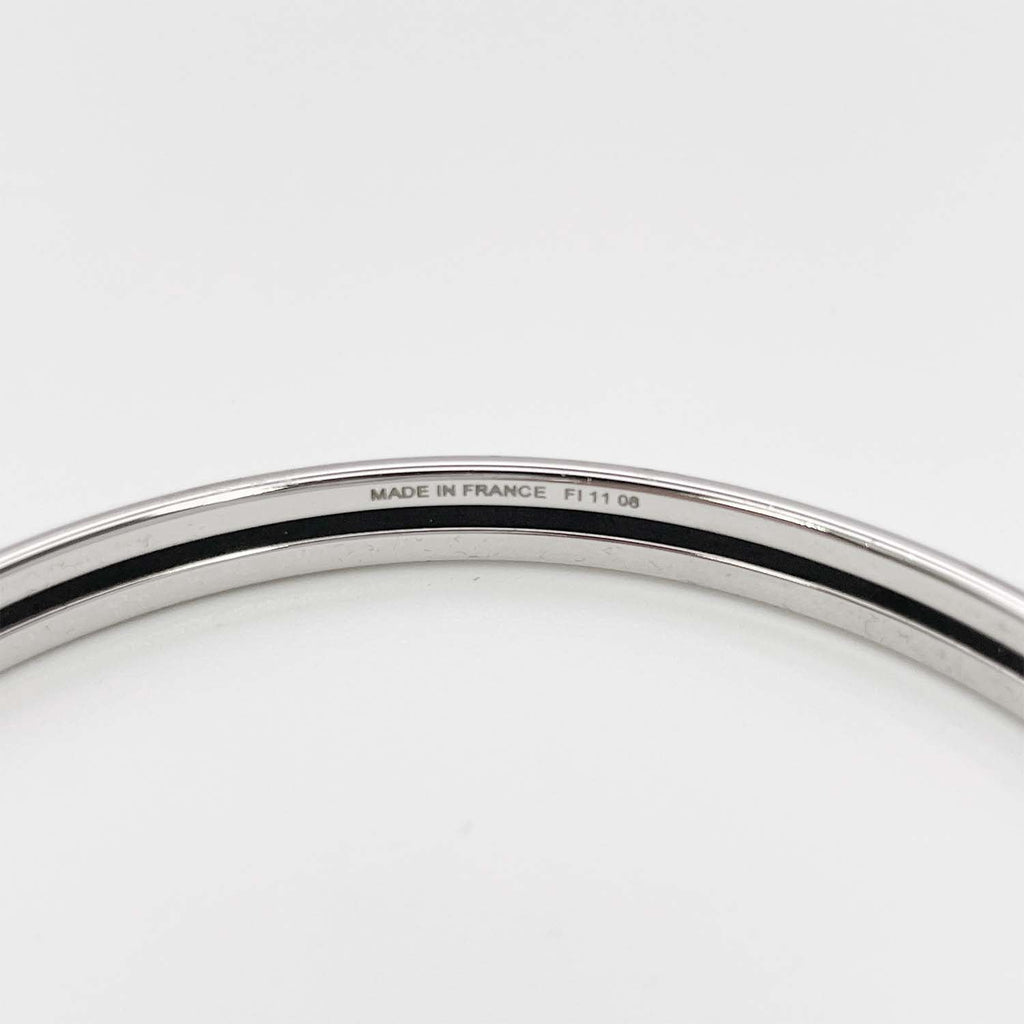 HERMES エルメス ユニ 幅0.5mm エナメルブレスレット バッグ ドット柄