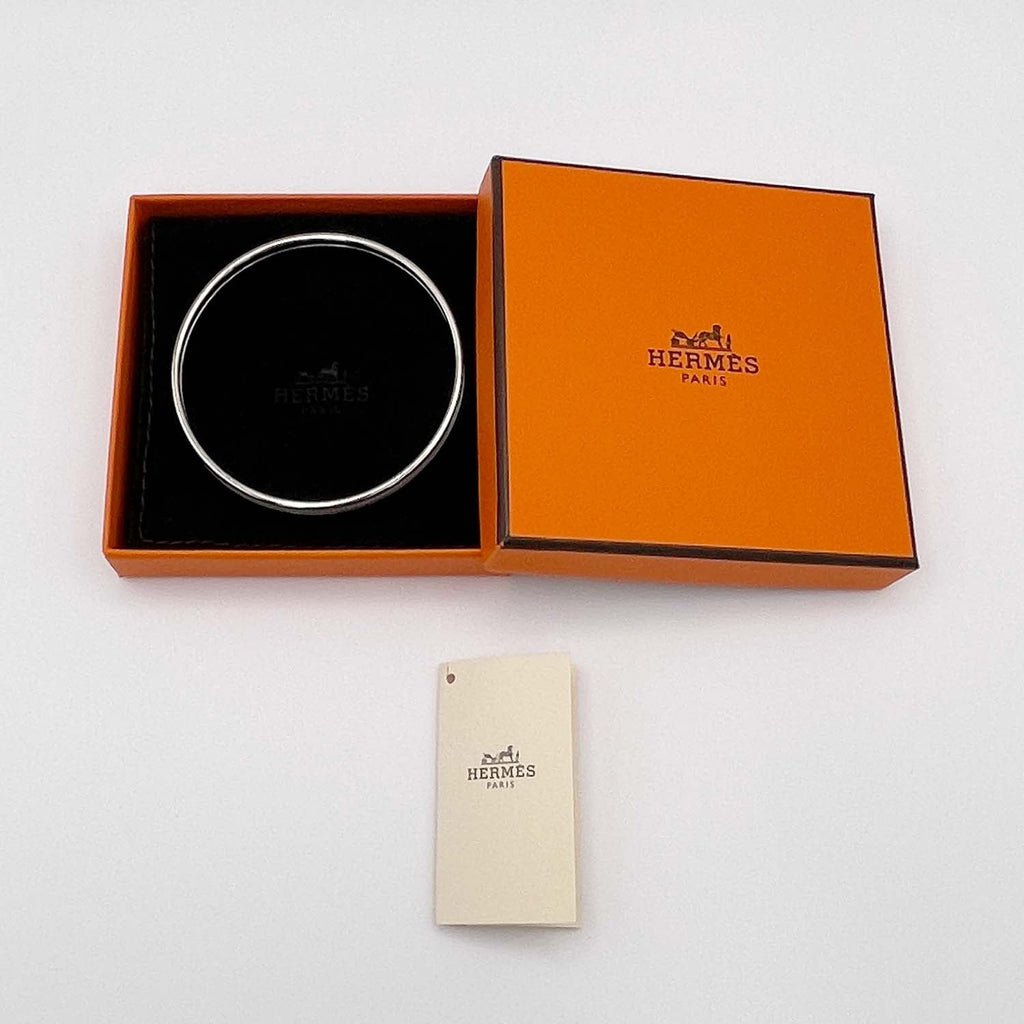 HERMES エルメス ユニ 幅0.5mm エナメルブレスレット バッグ ドット柄
