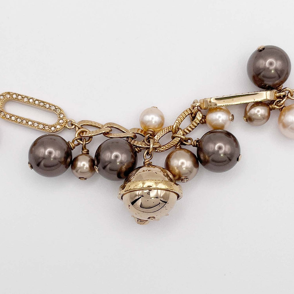 Dior ディール ネックレス ラインストーン コスチュームパール ジャラジャラ