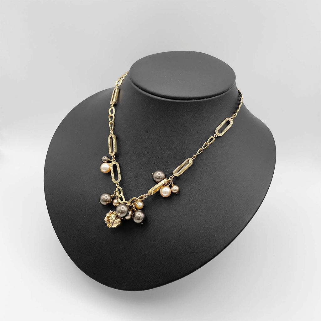 Dior ディール ネックレス ラインストーン コスチュームパール ジャラジャラ
