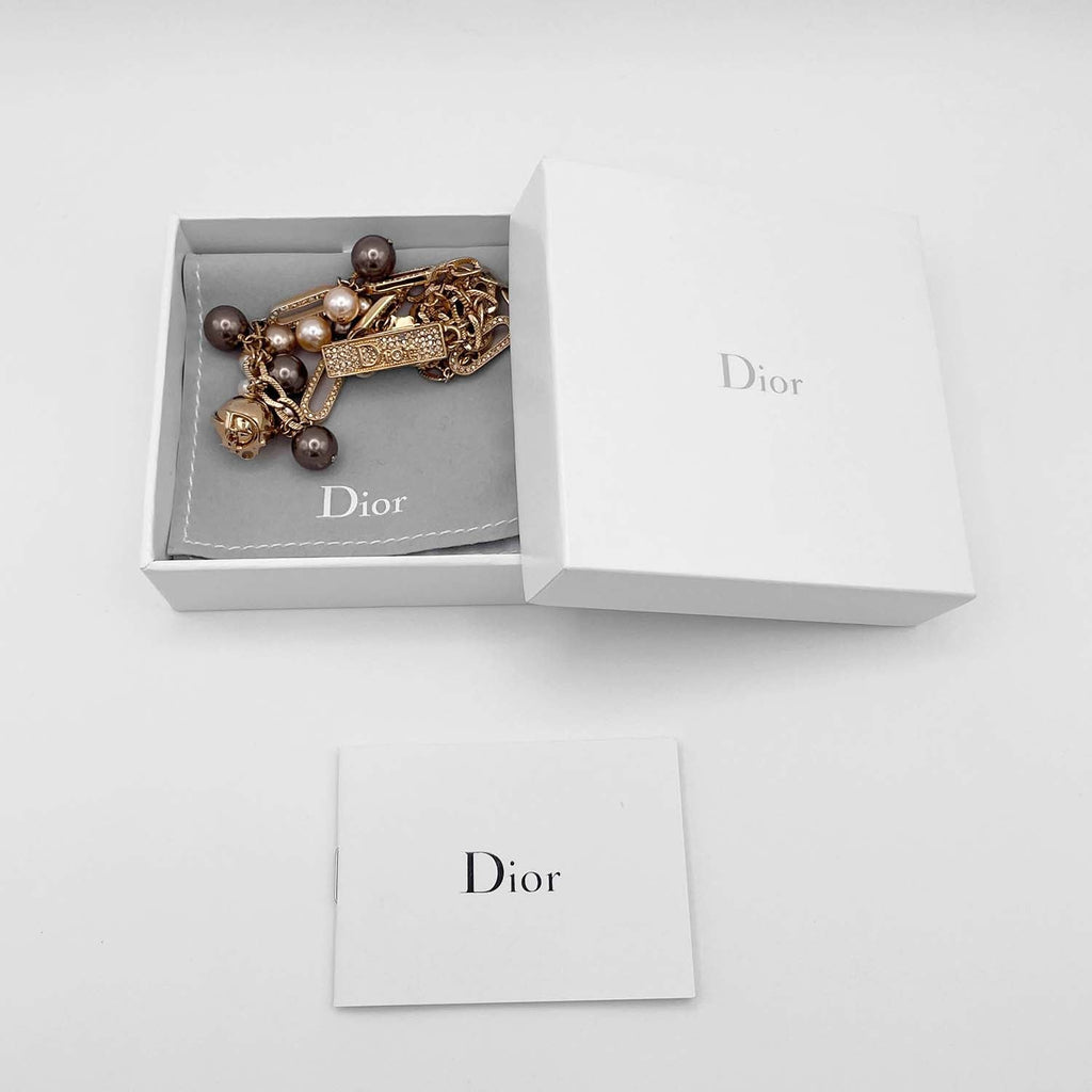 Dior ディール ネックレス ラインストーン コスチュームパール ジャラジャラ
