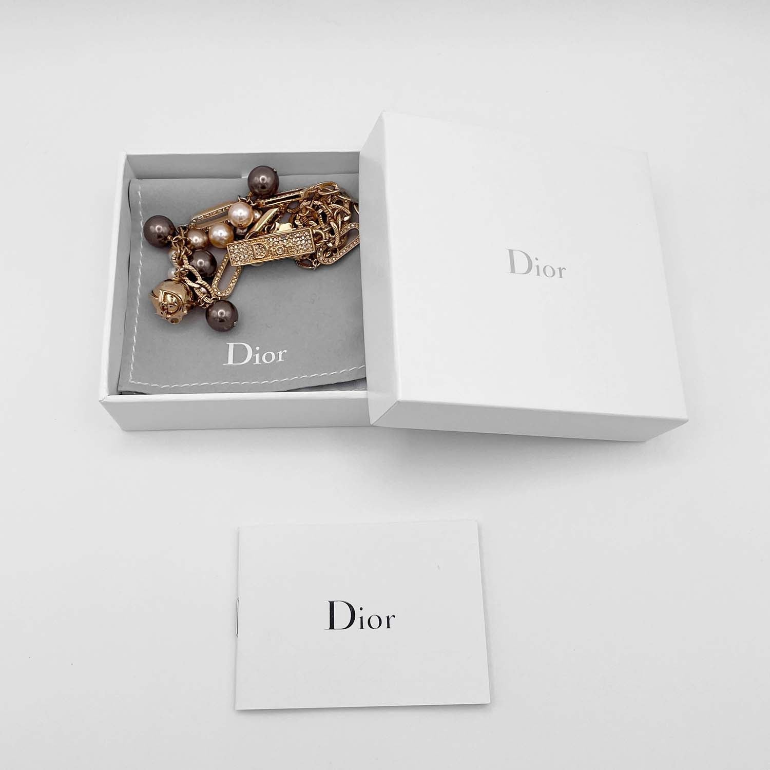 Dior ディール ネックレス ラインストーン コスチュームパール ジャラジャラ