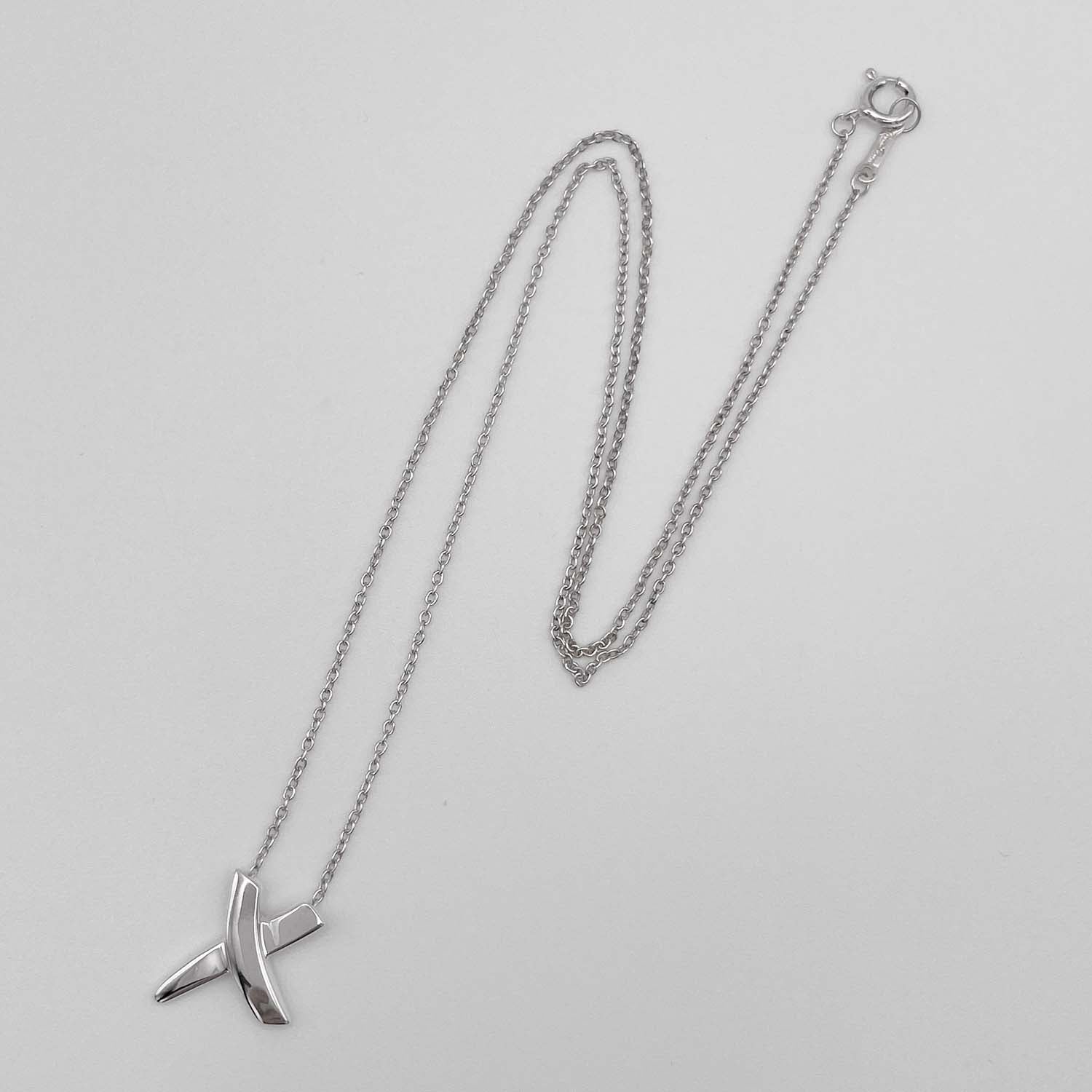 Tiffany&Co. ティファニー グラフィティ キス ネックレス SV925 新品仕上済