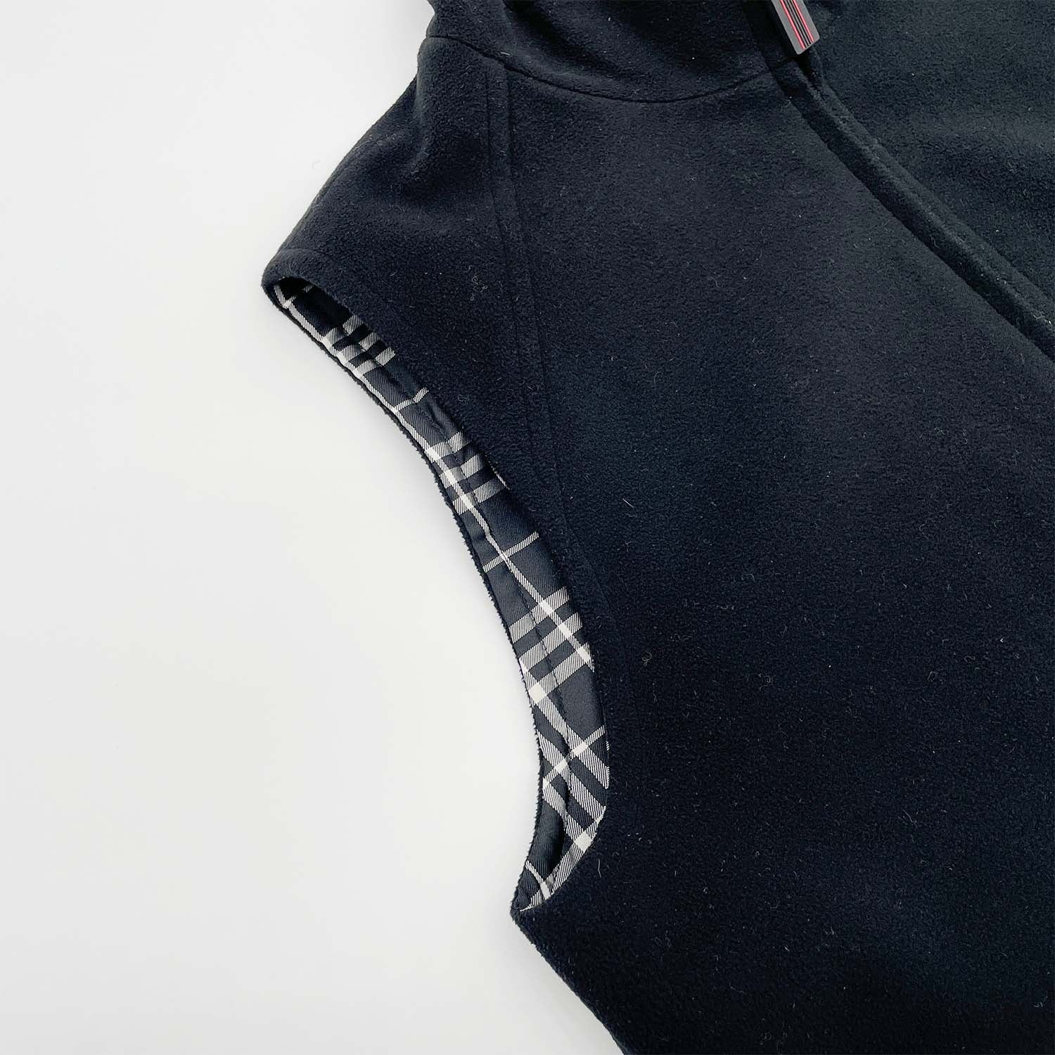BURBERRY GOLF バーバリー ベスト サイズM リバーシブル フリース チェック柄