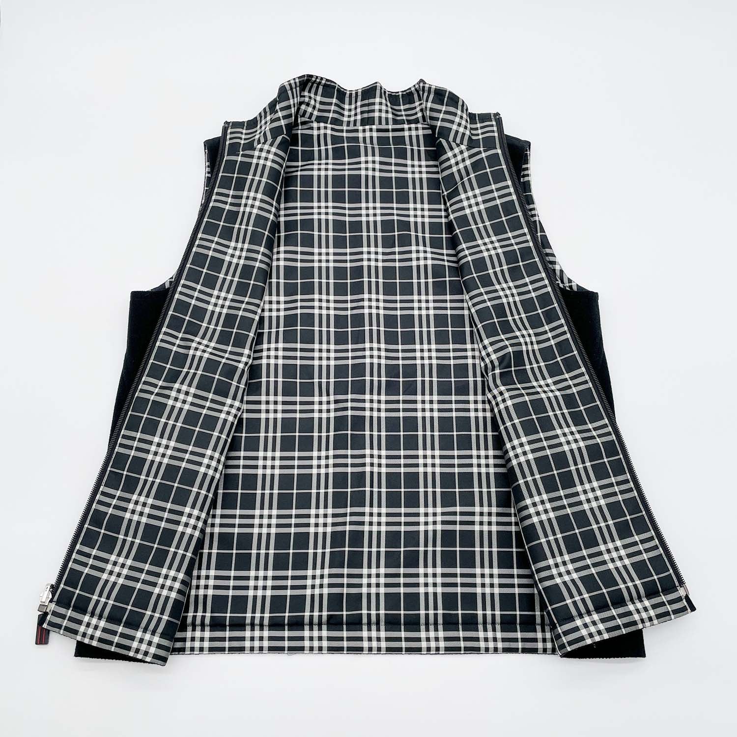 BURBERRY GOLF バーバリー ベスト サイズM リバーシブル フリース チェック柄