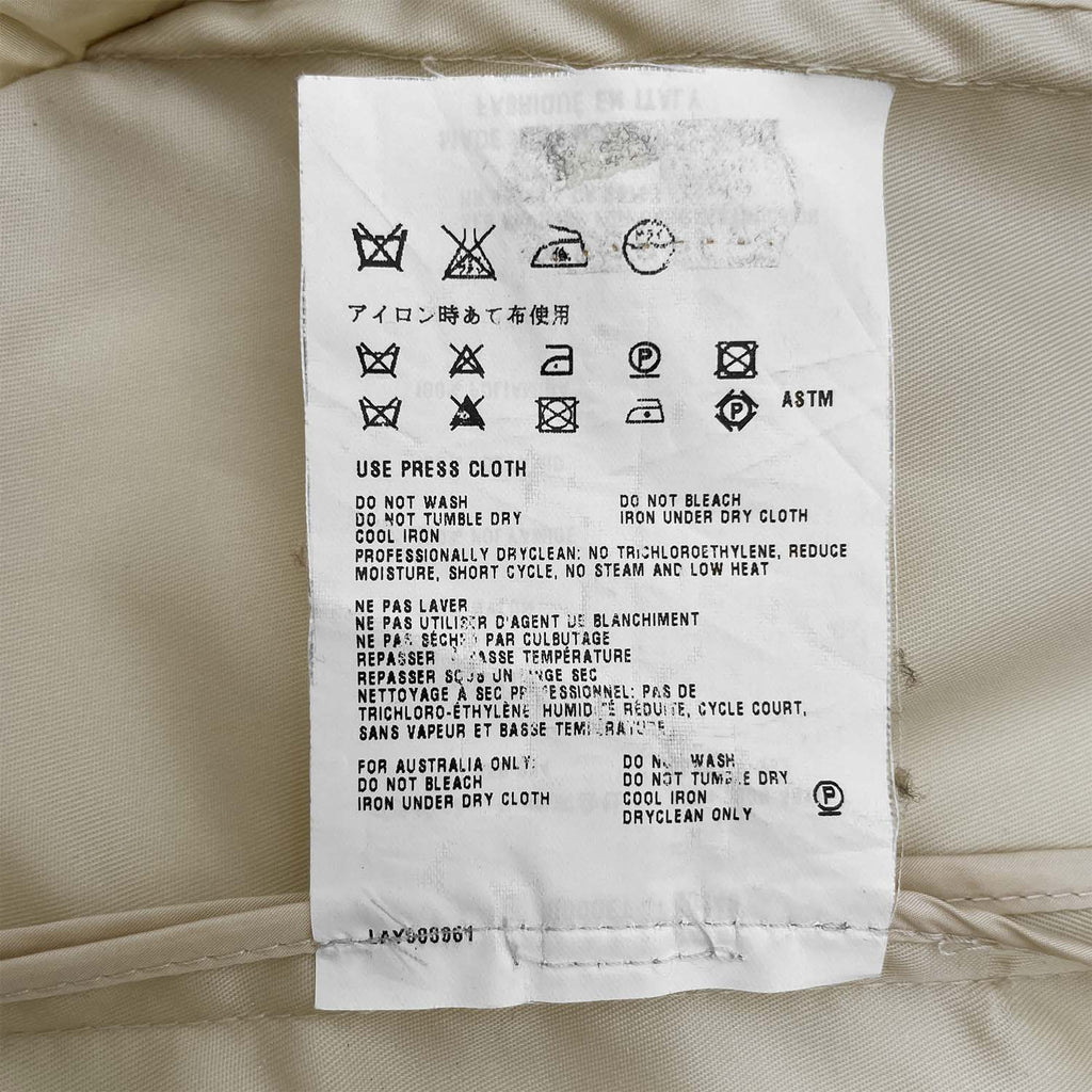 PRADA プラダ サイズ42トレンチコート トライアングルロゴ 三角 ナイロン ベージュ レディース