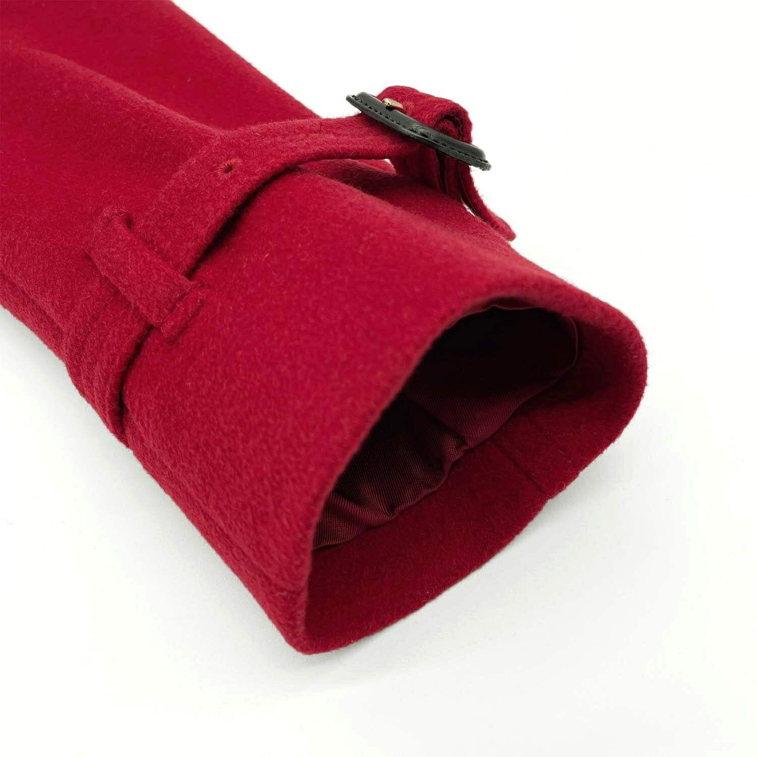 BURBERRY バーバリー 36 カシミヤ SANDRINGHAM トレンチコート レッド