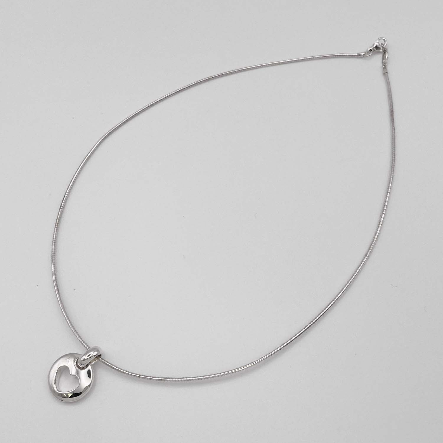 Tiffany&Co. ティファニー ピアスドハート ネックレス チョーカー SV925 新品仕上済