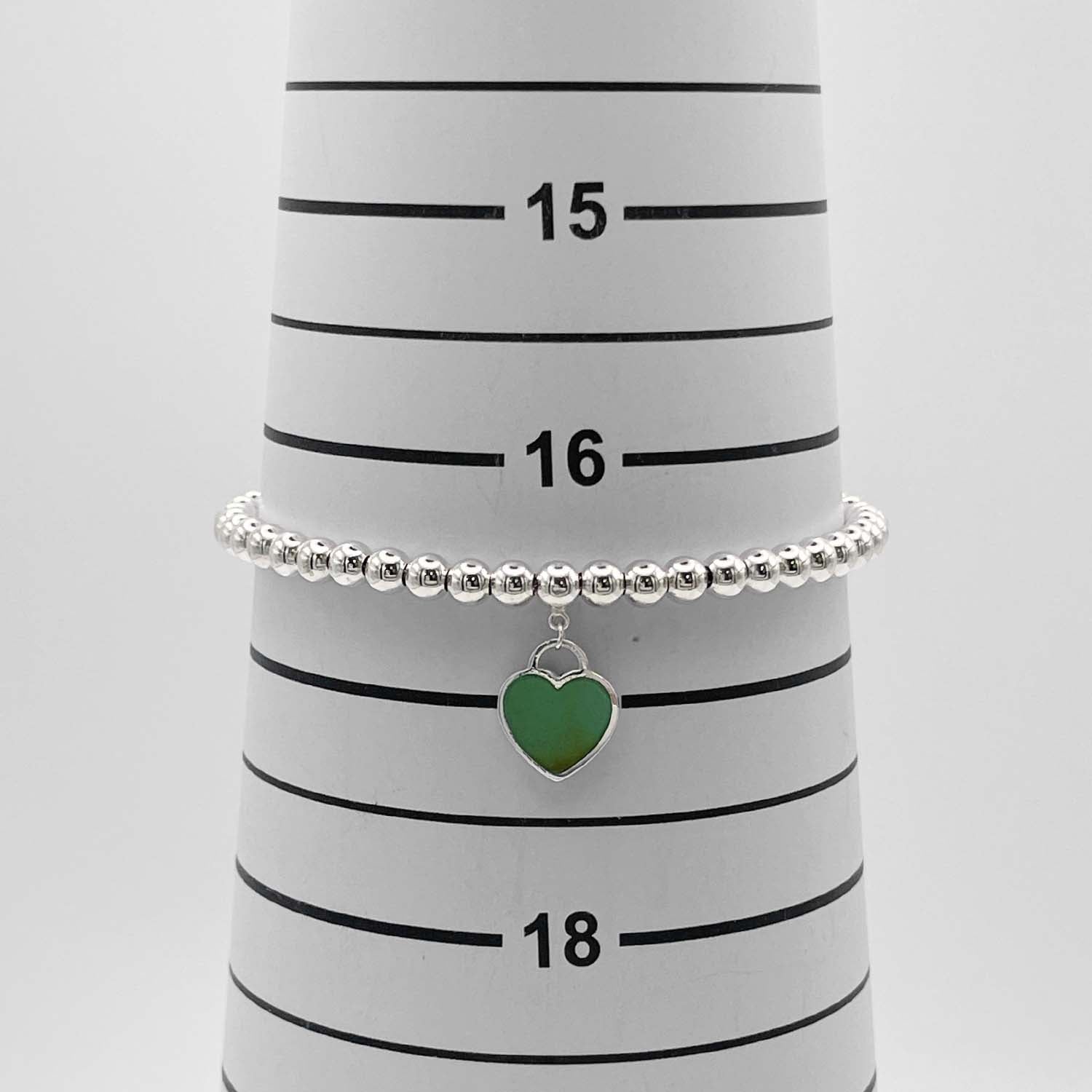 Tiffany&Co. ティファニー 16.5cm ブルー ハート タグ ビーズ ブレスレット SV925