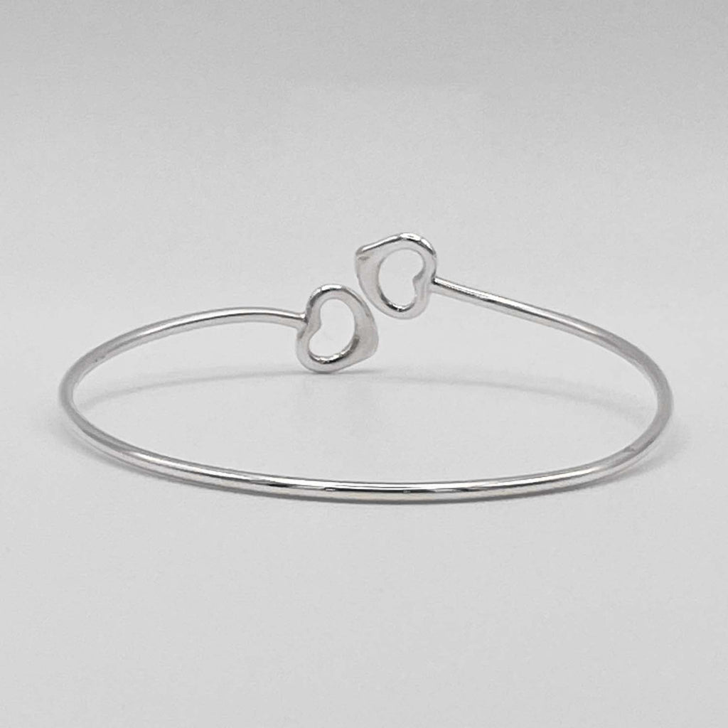 Tiffany&Co. ティファニー オープンハート バングル ブレスレット SV925 新品仕上済