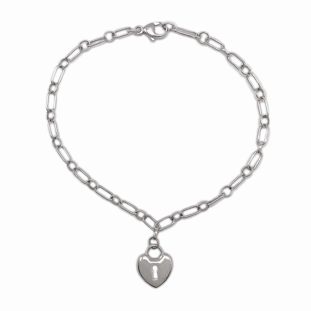 Tiffany&Co. ティファニー 17cm ハートロック ブレスレット SV925 新品仕上済