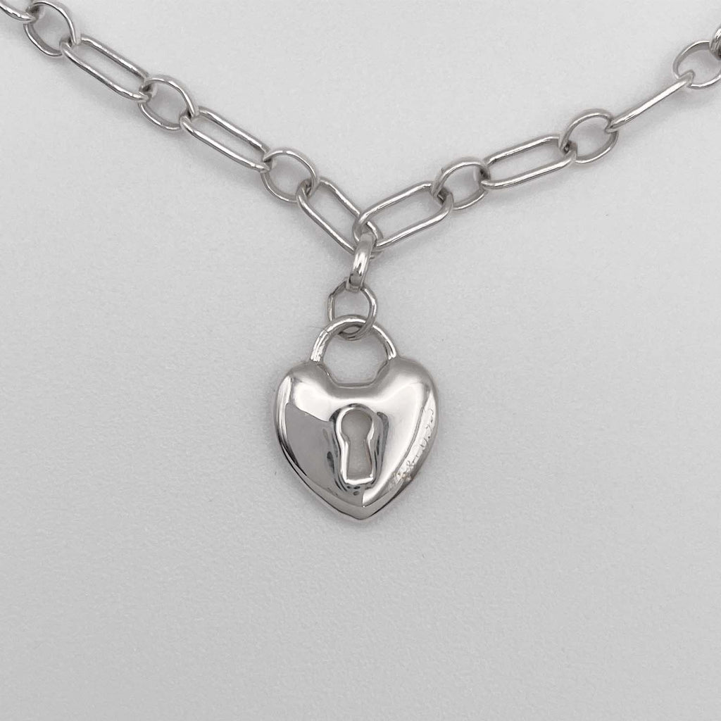 Tiffany&Co. ティファニー 17cm ハートロック ブレスレット SV925 新品仕上済