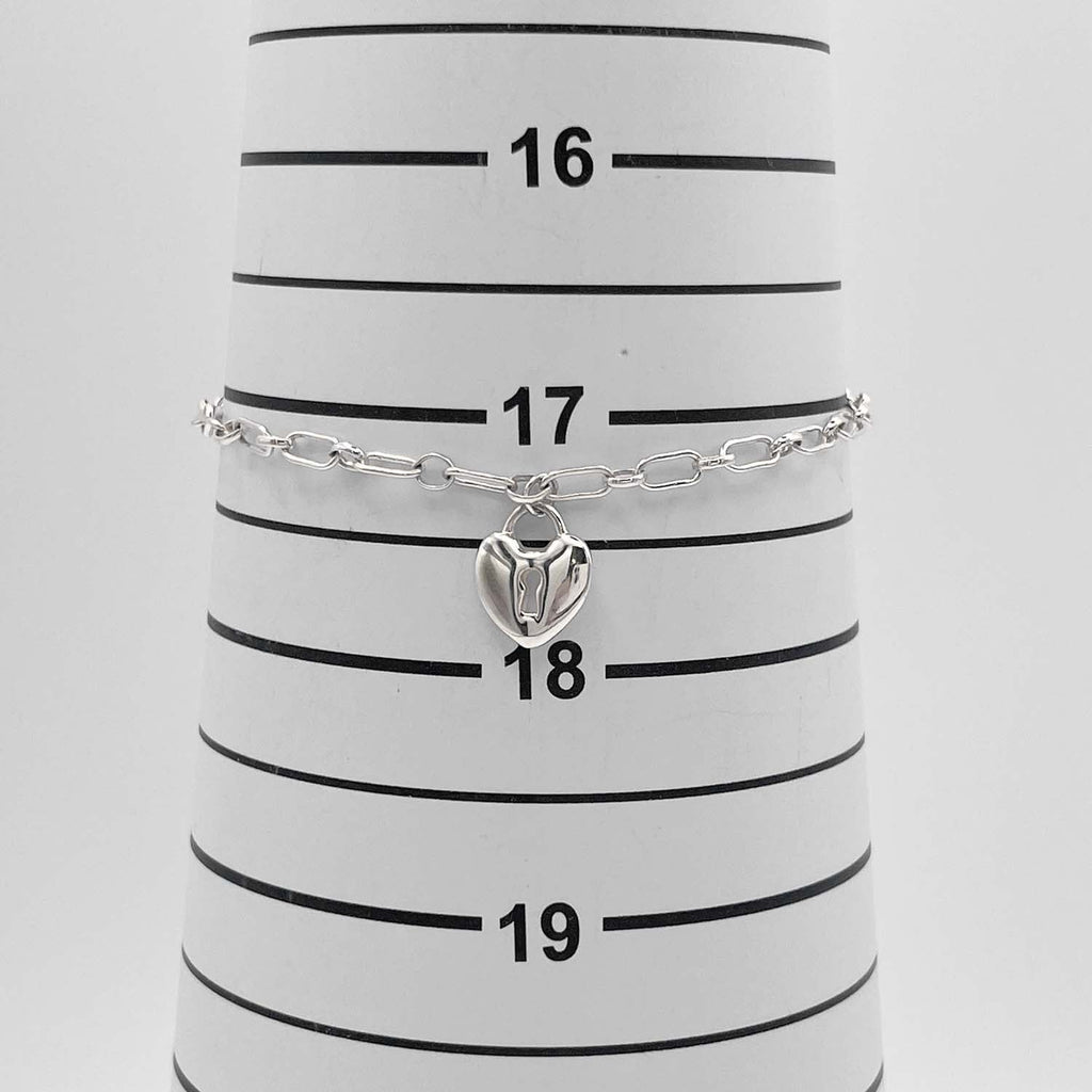 Tiffany&Co. ティファニー 17cm ハートロック ブレスレット SV925 新品仕上済