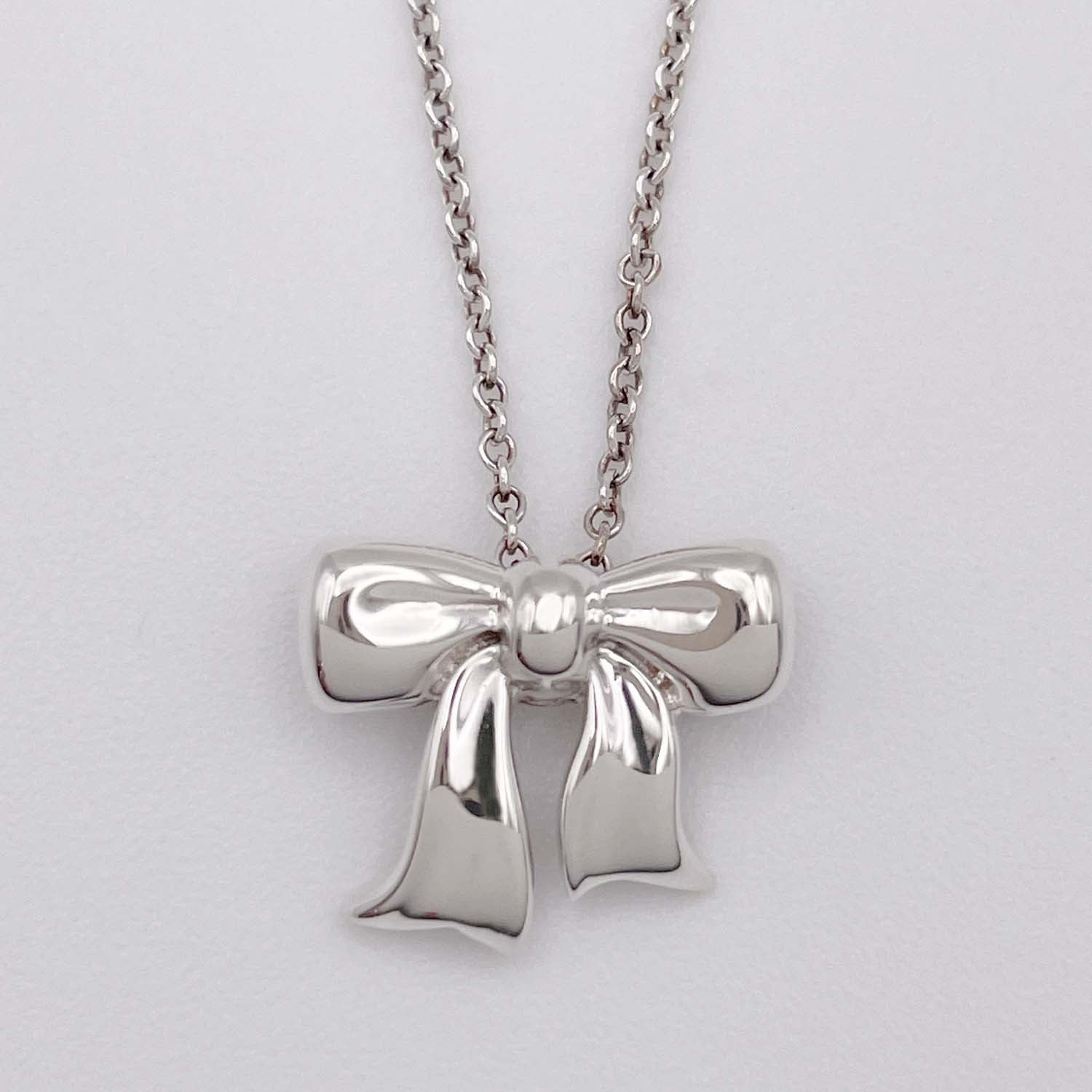 Tiffany&Co. ティファニー リボン ネックレス SV925 新品仕上済