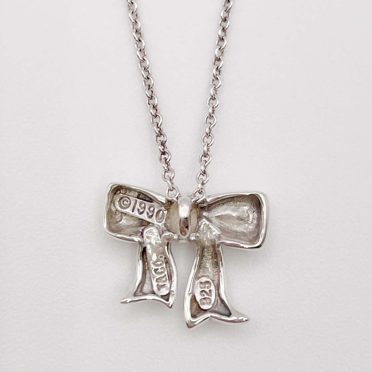 Tiffany&Co. ティファニー リボン ネックレス SV925 新品仕上済